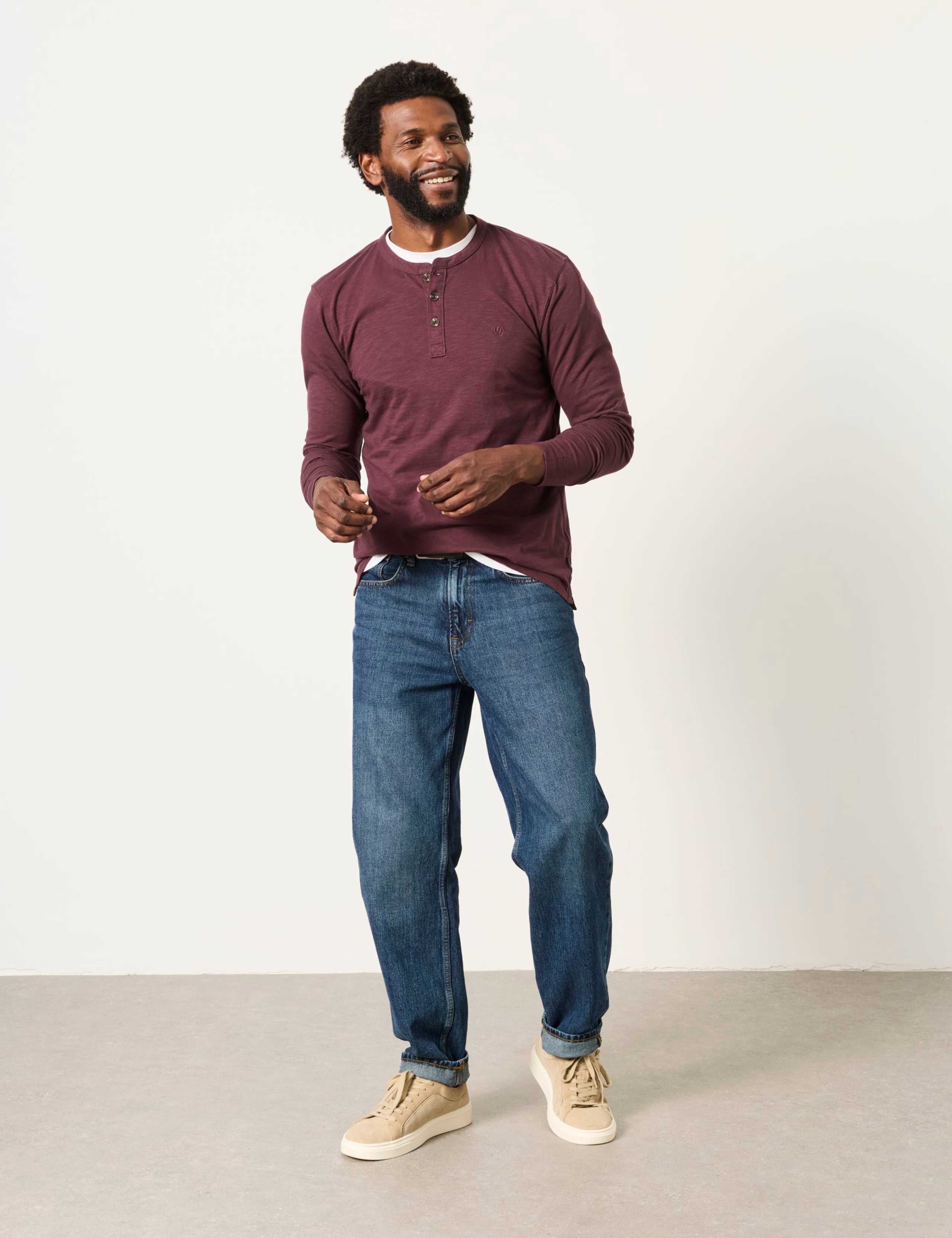 Pure Cotton Henley Long Sleeve Top 3 of 6