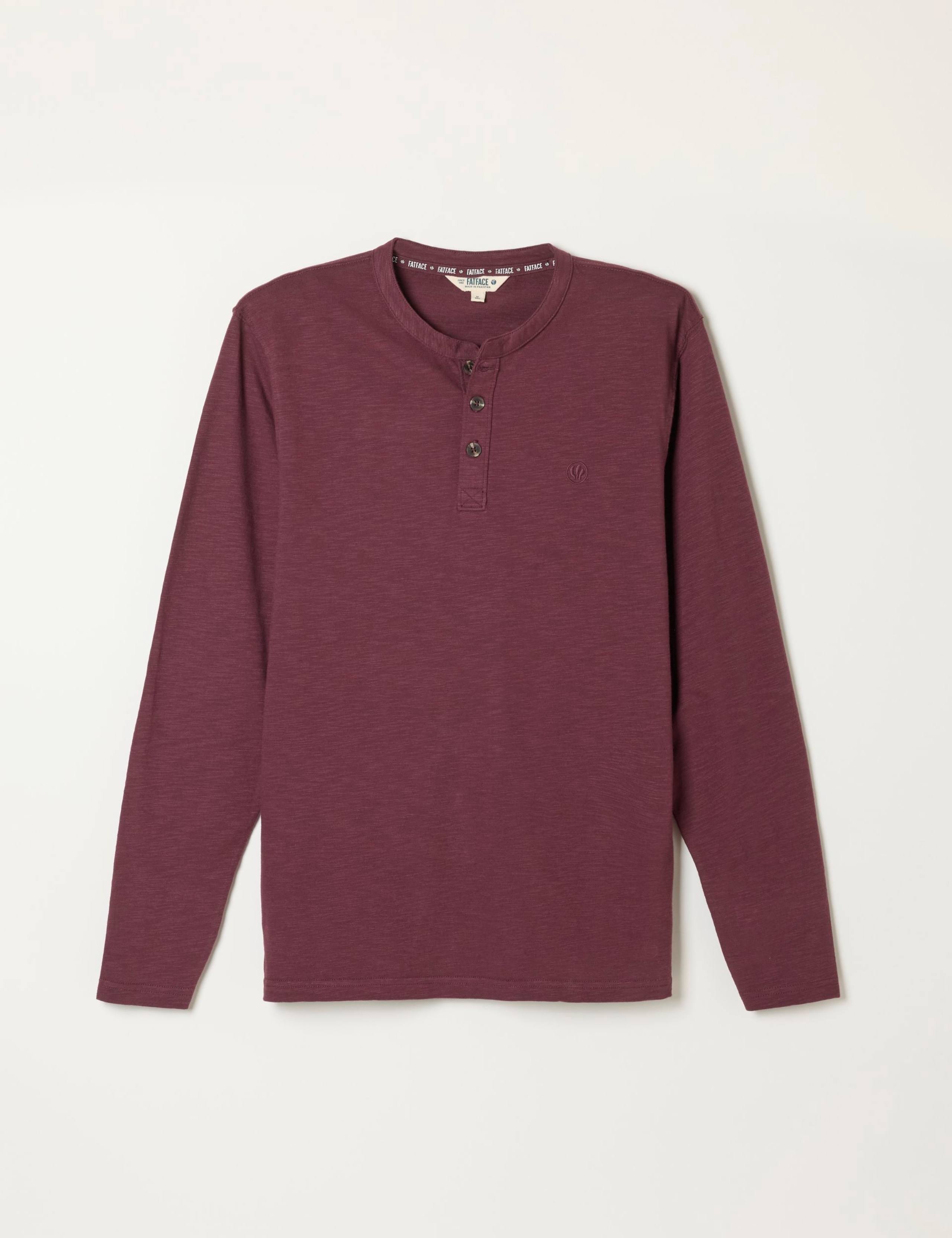 Pure Cotton Henley Long Sleeve Top 2 of 6