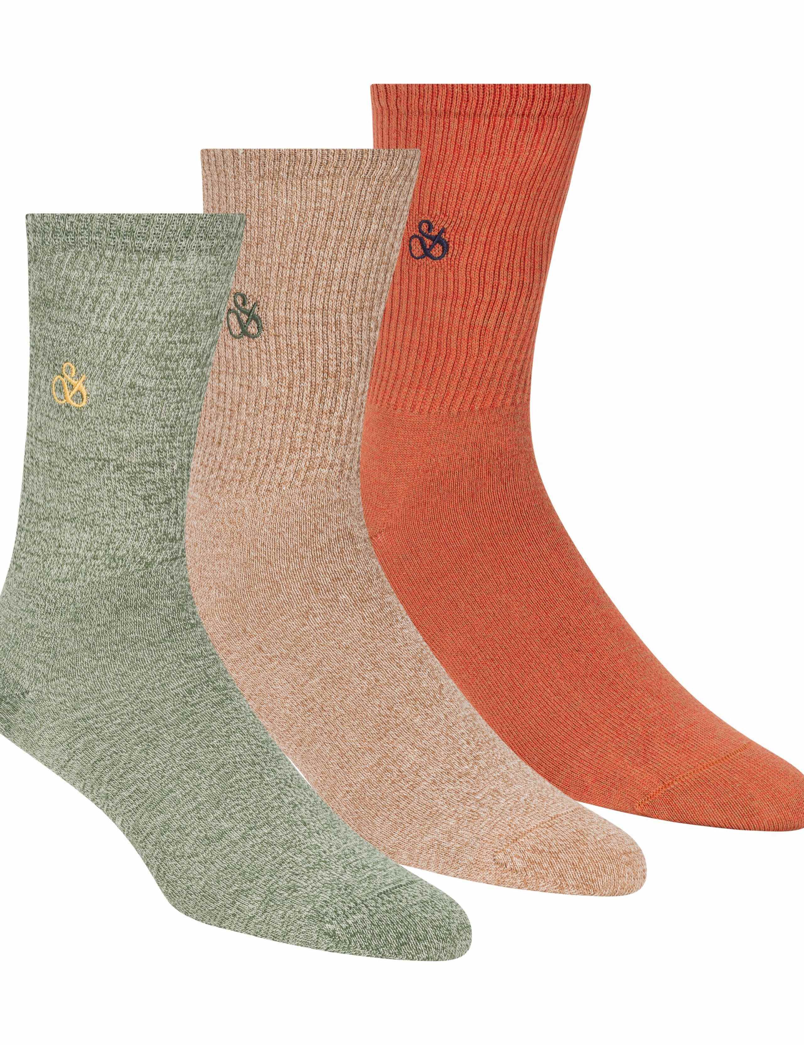 3pk Pure Cotton Socks 1 of 3