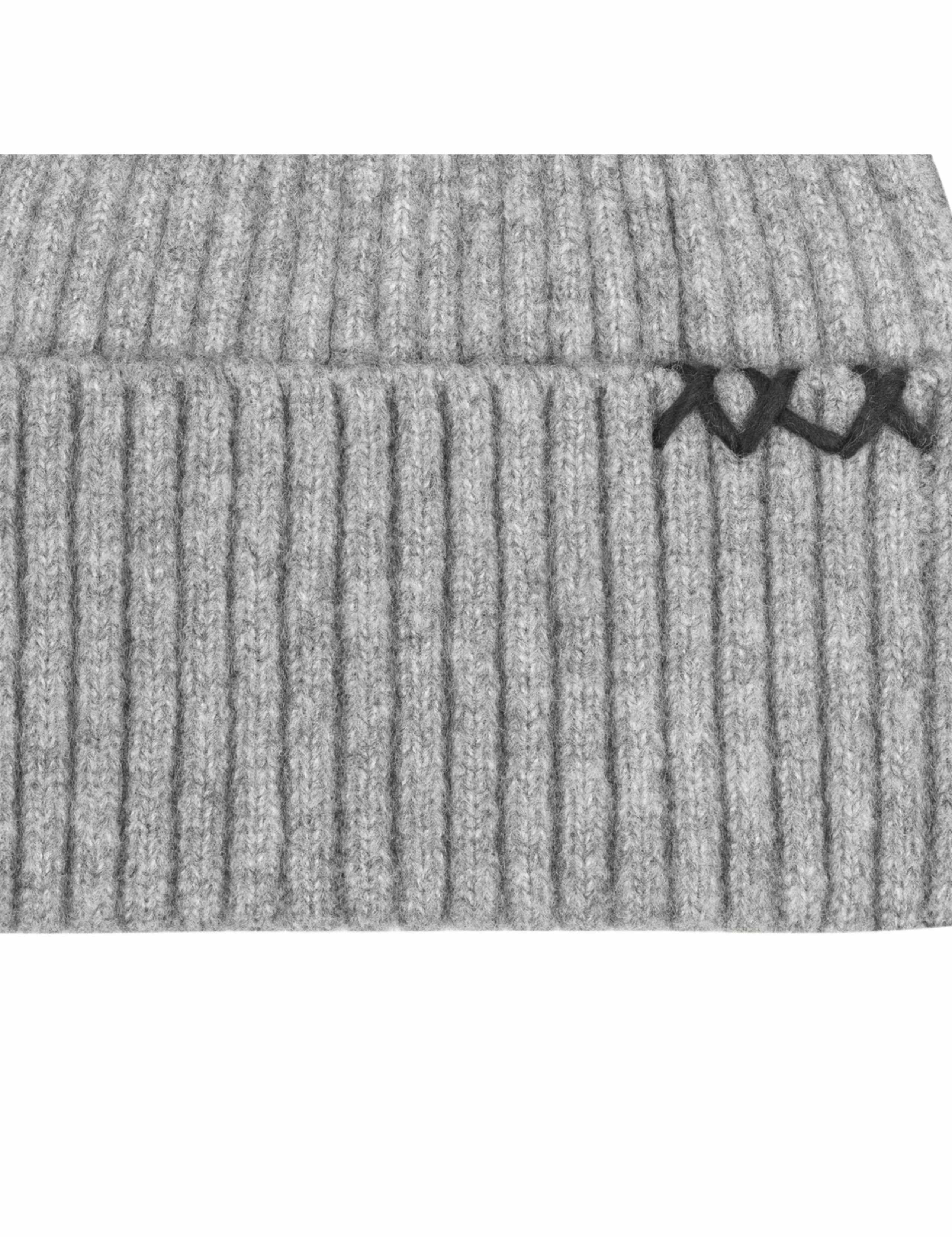 Ribbed Beanie Hat with Merino Wool 3 of 3