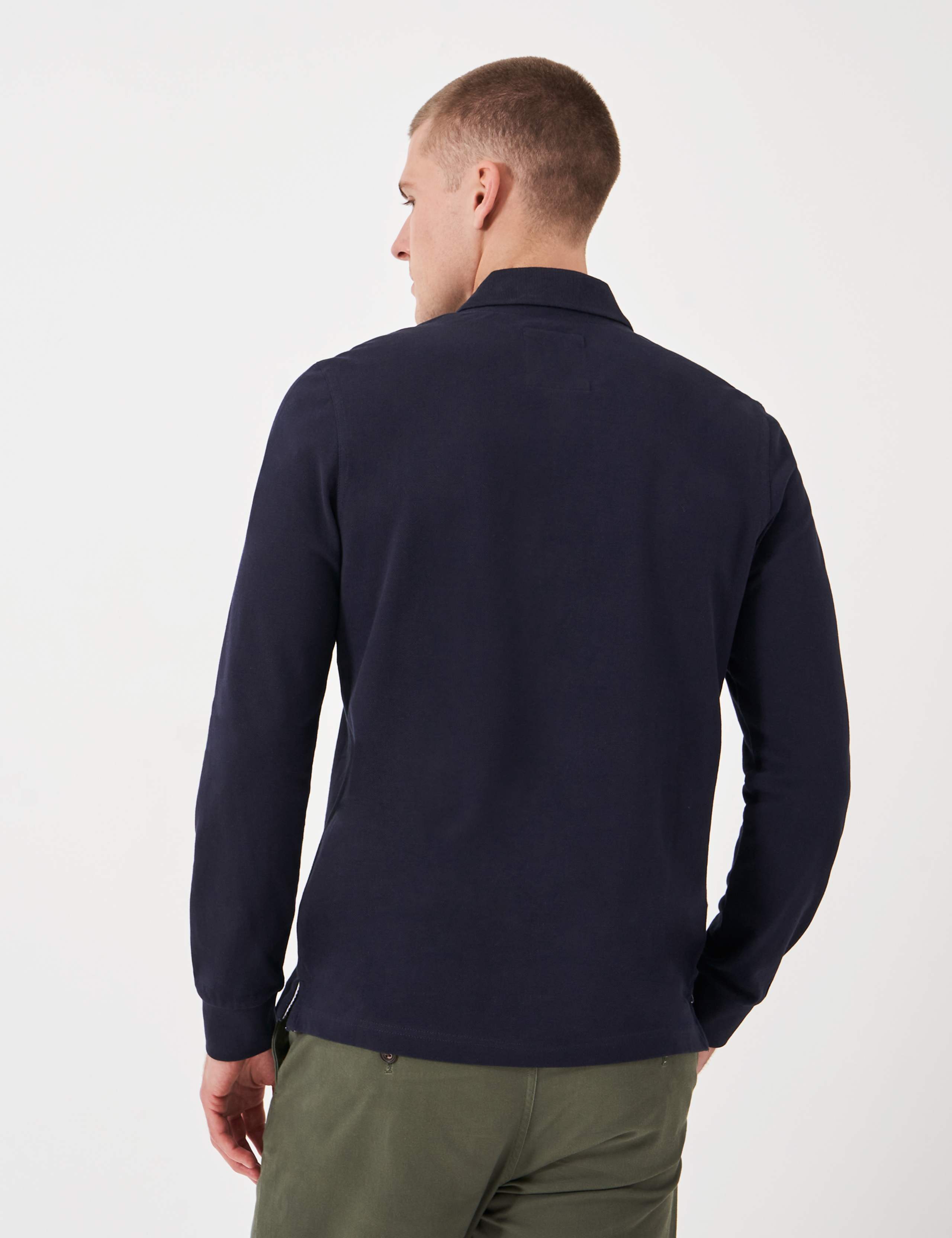 Pure Cotton Long Sleeve Polo Shirt 3 of 4