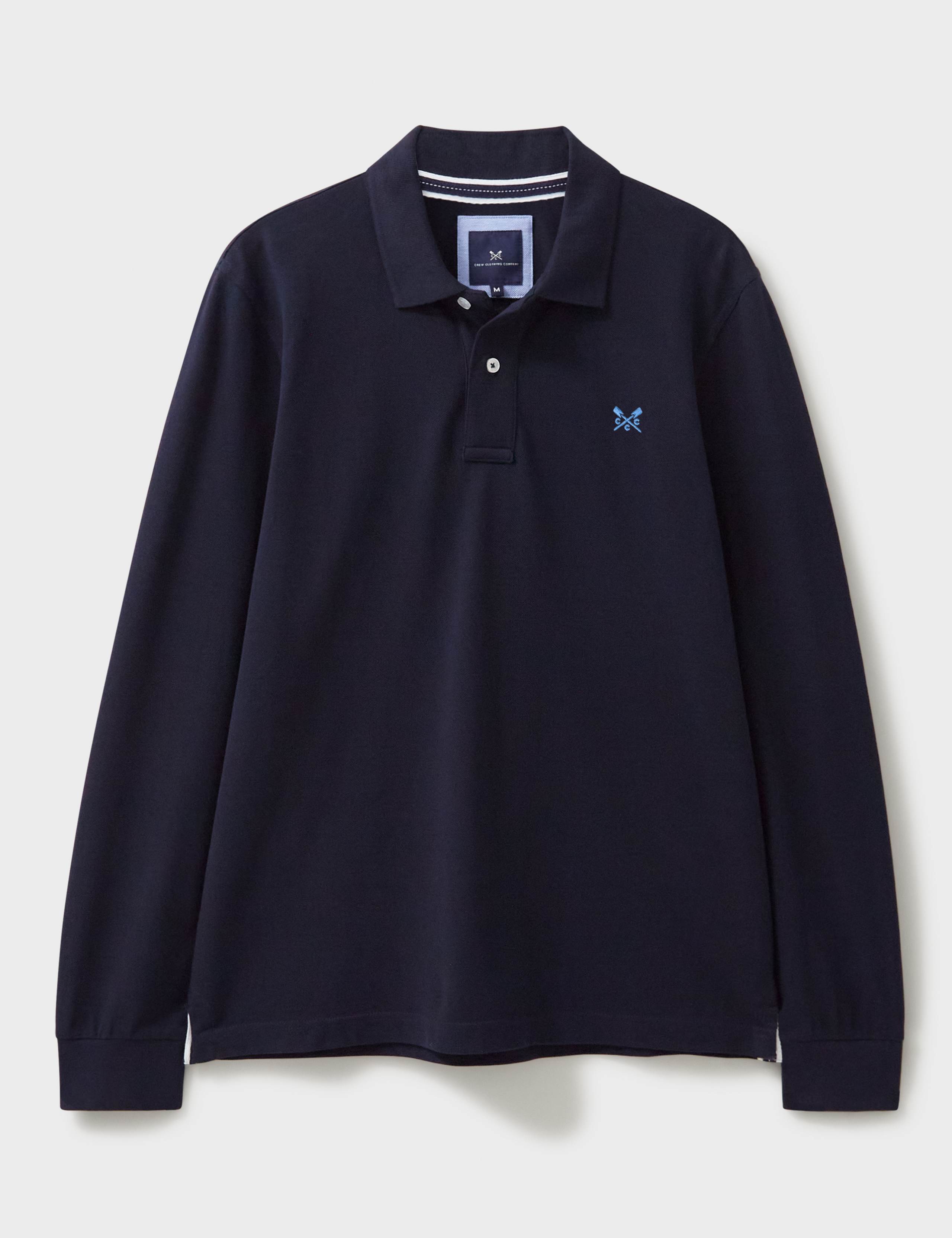 Pure Cotton Long Sleeve Polo Shirt 2 of 4