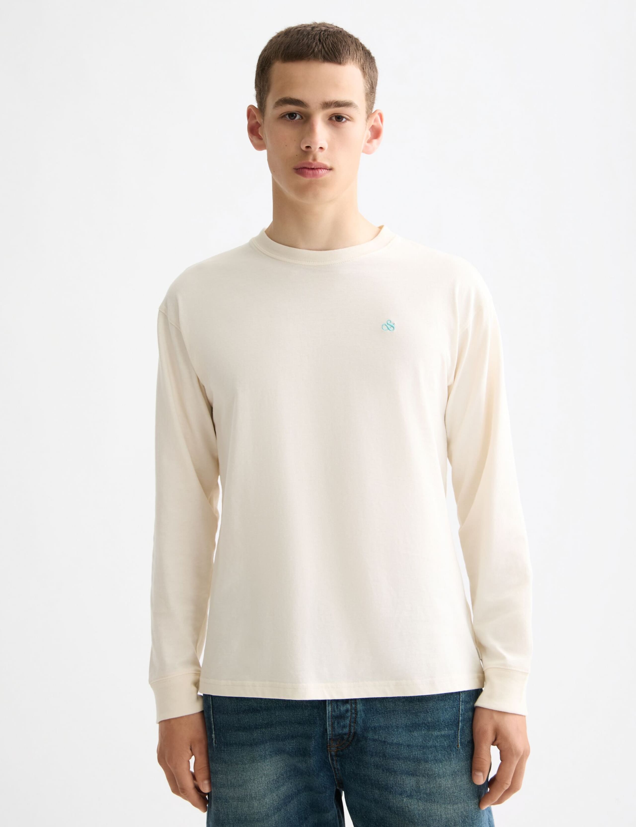 Pure Cotton Long Sleeve T-Shirt 1 of 4
