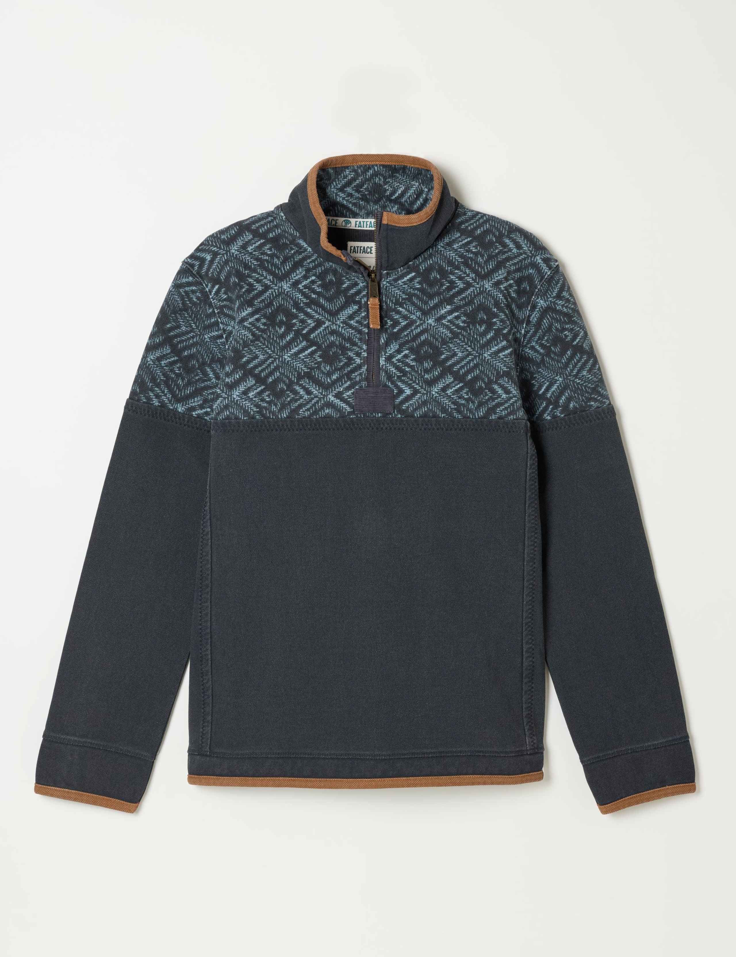 Cotton Rich Half Zip Airlie Sweatshirt 2 of 6