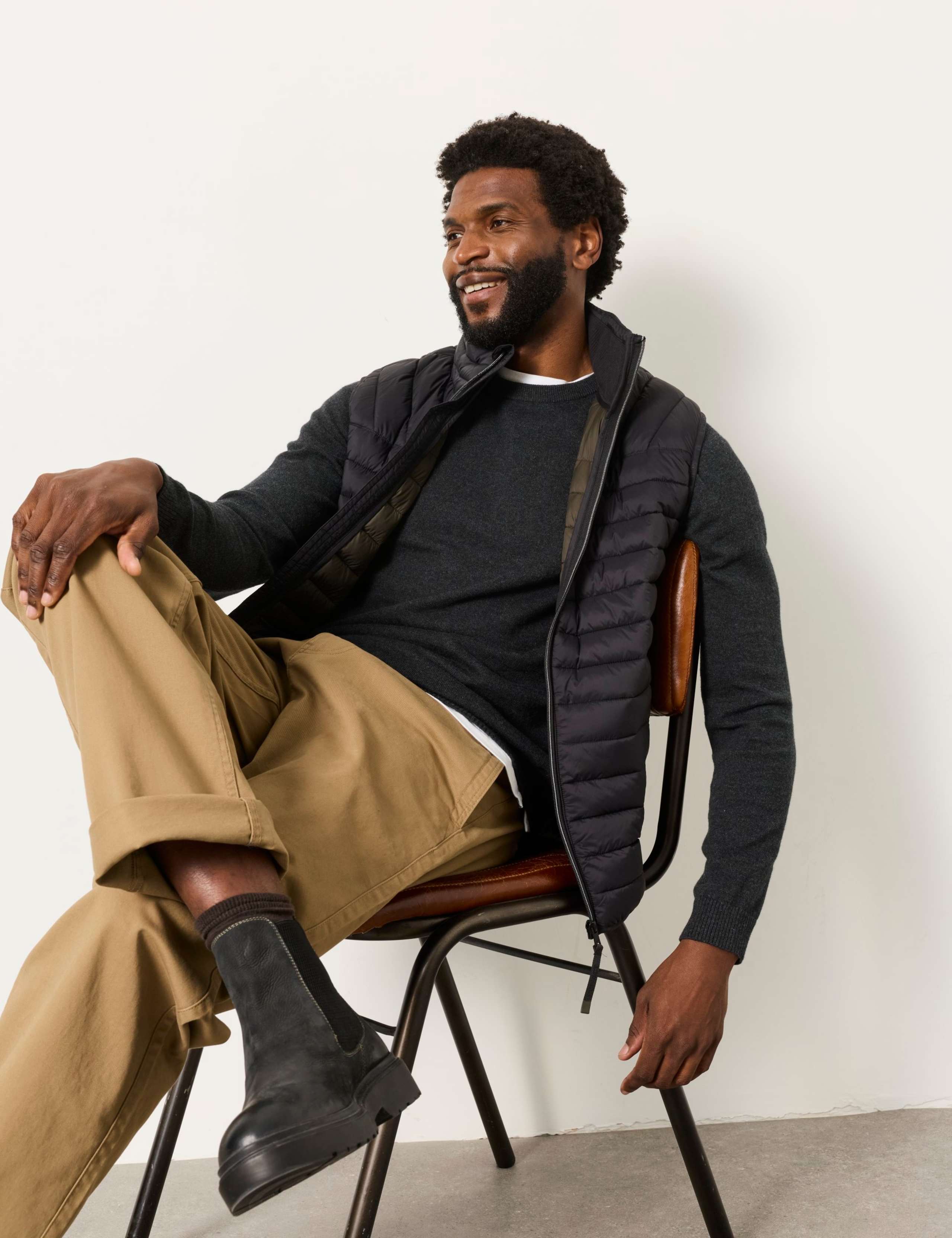 Cotton Rich Crew Neck Jumper with Cashmere 4 of 6
