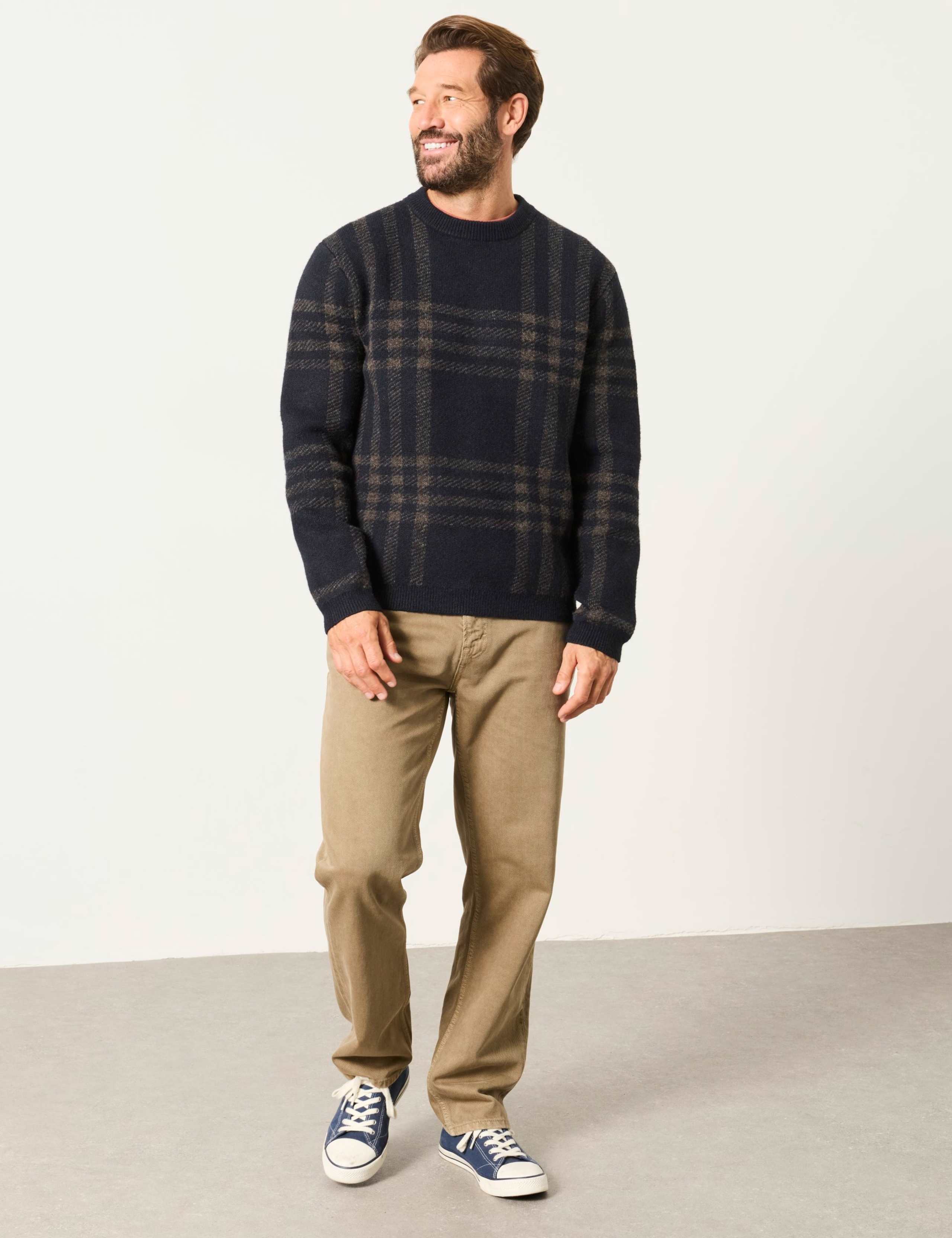 Checked Crew Neck Jumper 3 of 6
