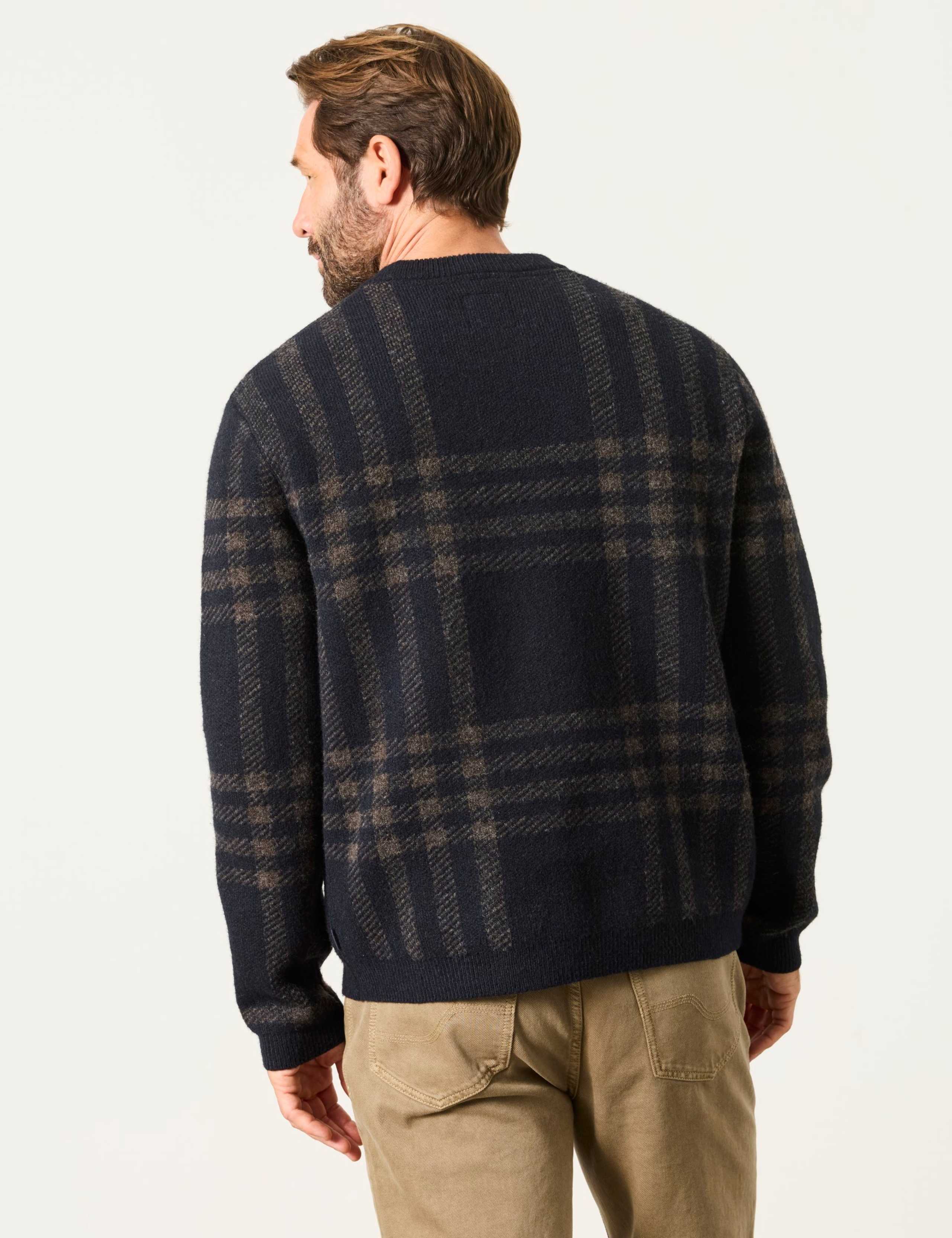 Checked Crew Neck Jumper 5 of 6