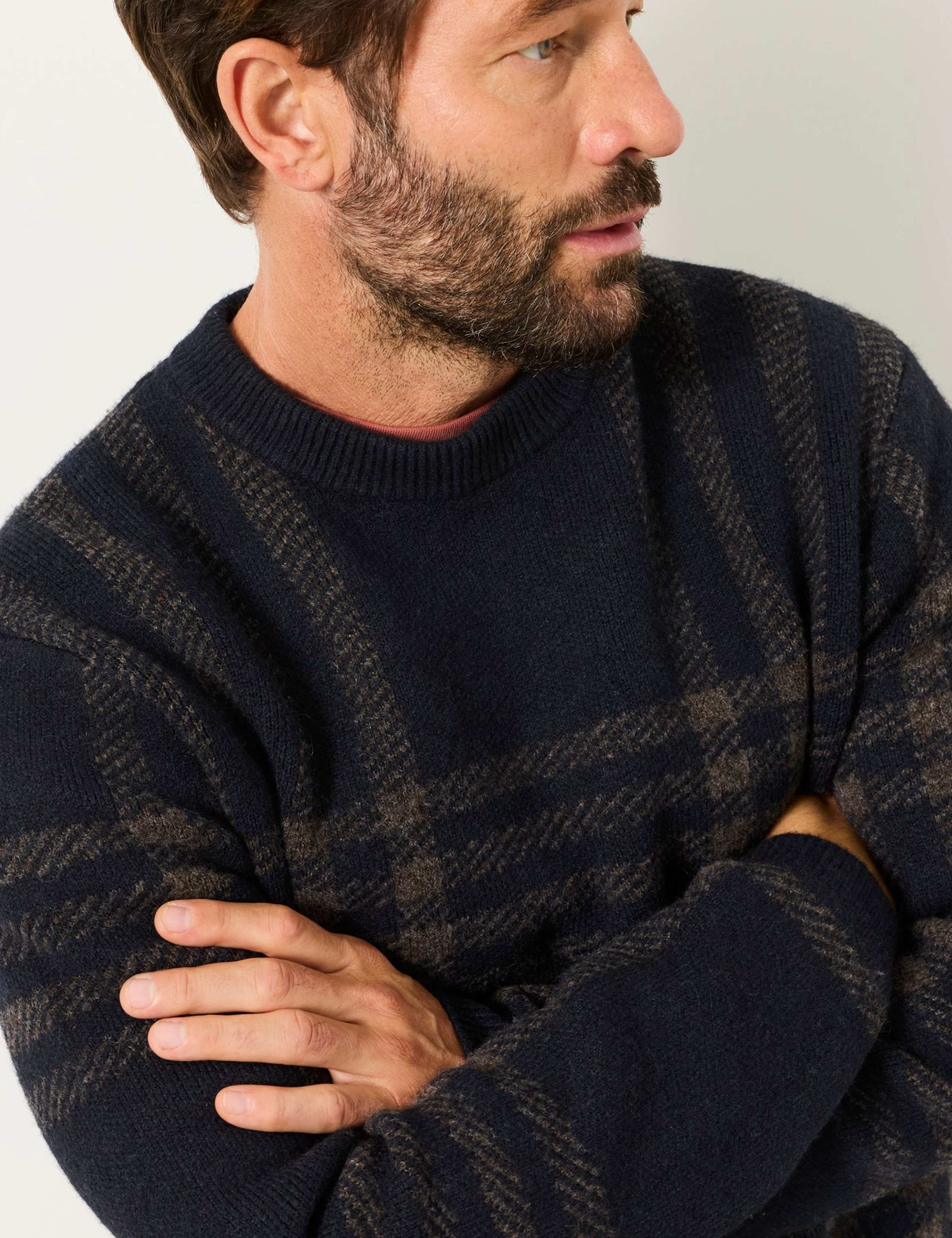 Checked Crew Neck Jumper 6 of 6