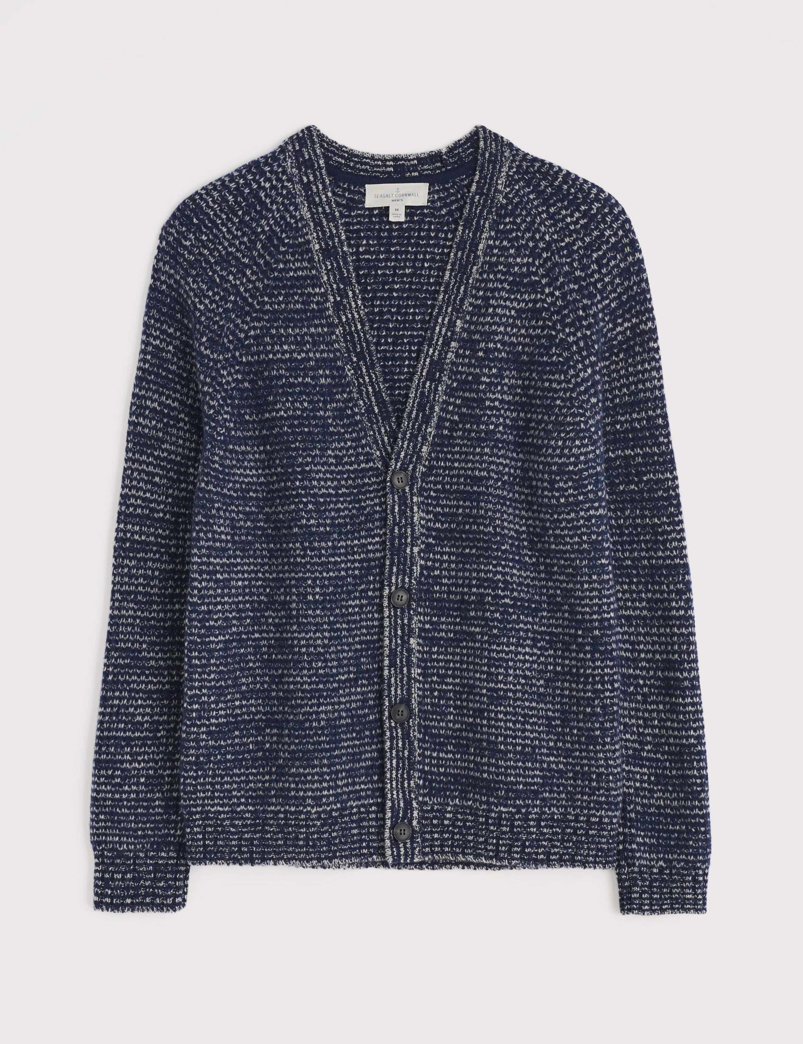 Lambswool Rich Textured V-Neck Cardigan 2 of 5