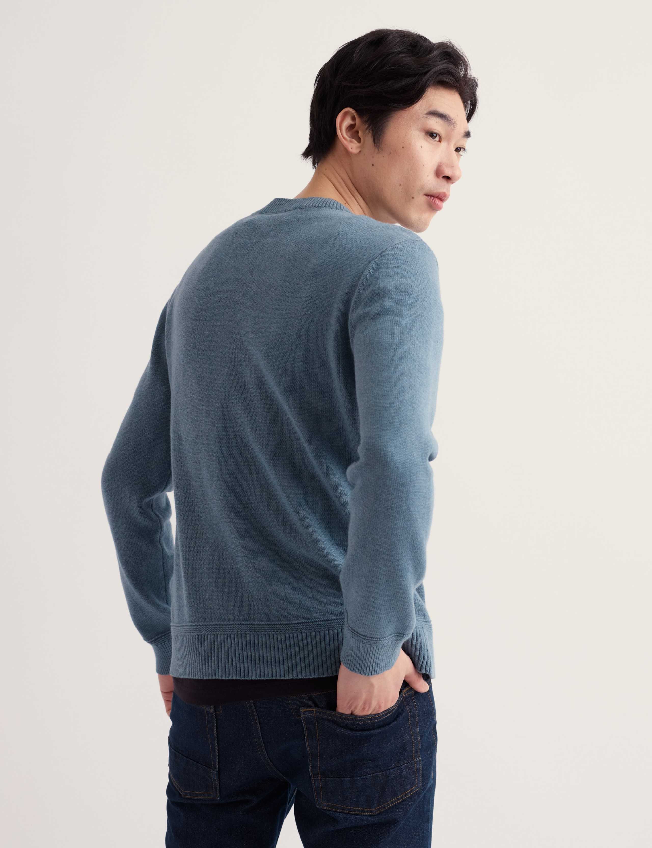Pure Cotton Crew Neck Jumper 4 of 5