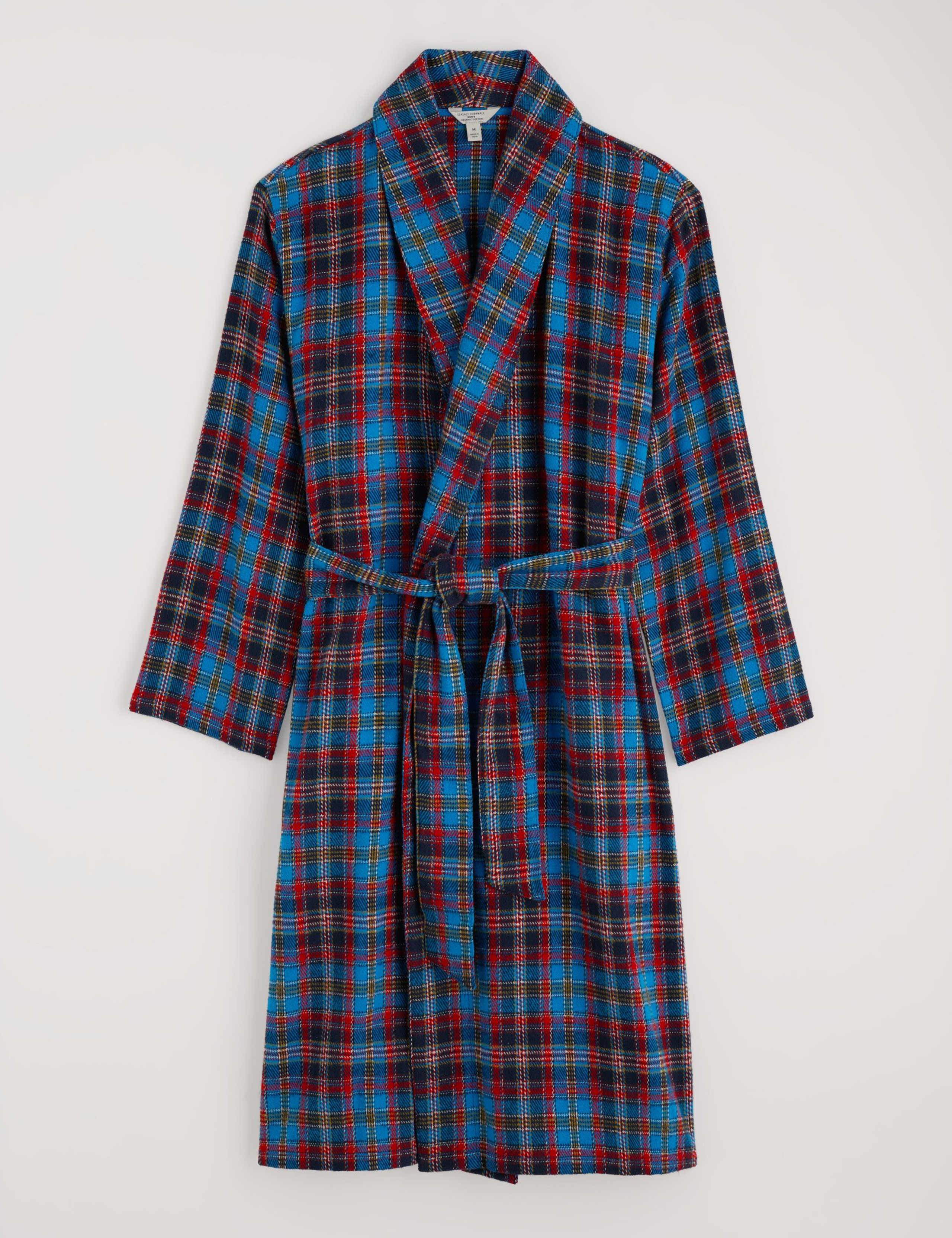 Pure Cotton Checked Dressing Gown 2 of 5