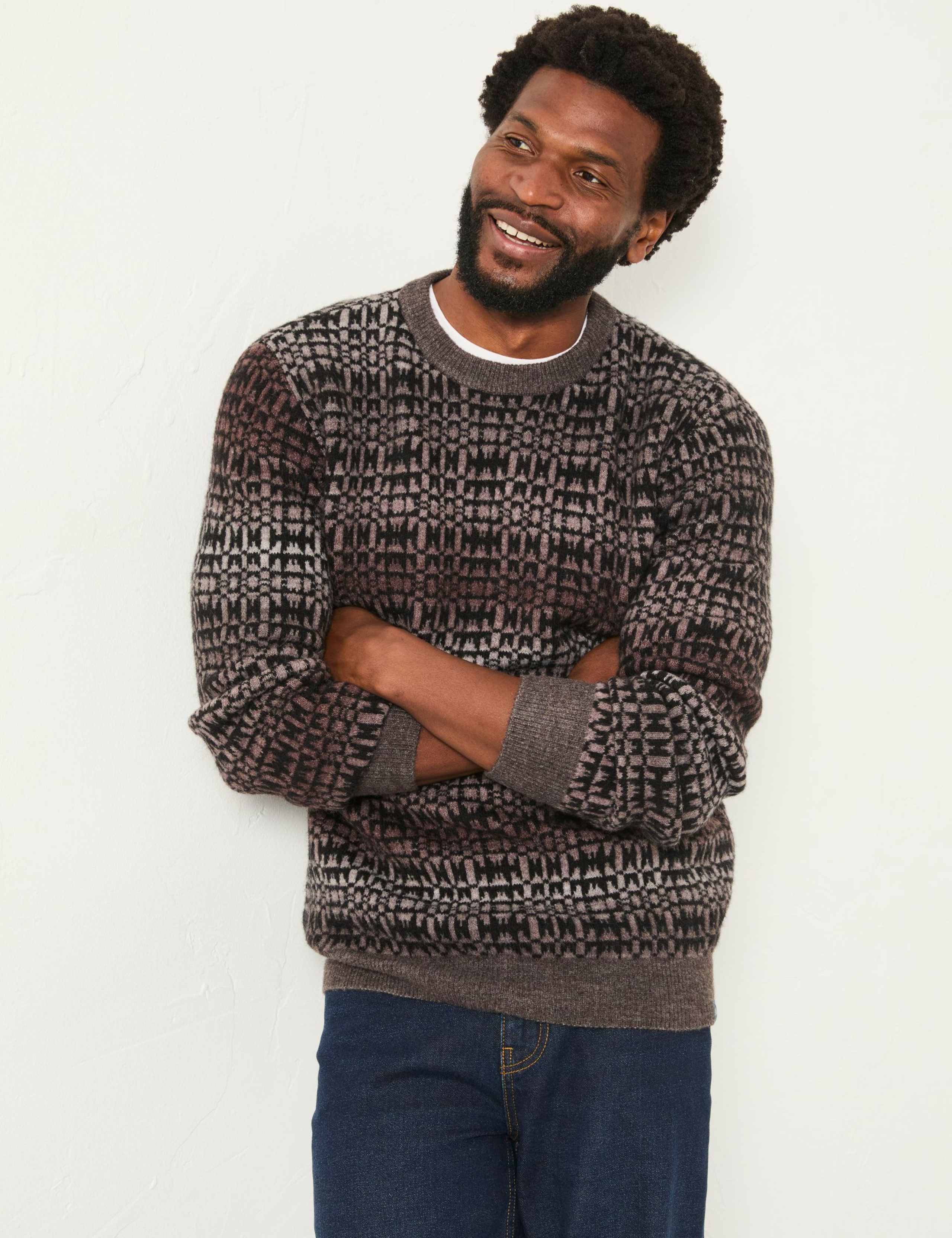 Textured Crew Neck Jumper with Wool 3 of 6