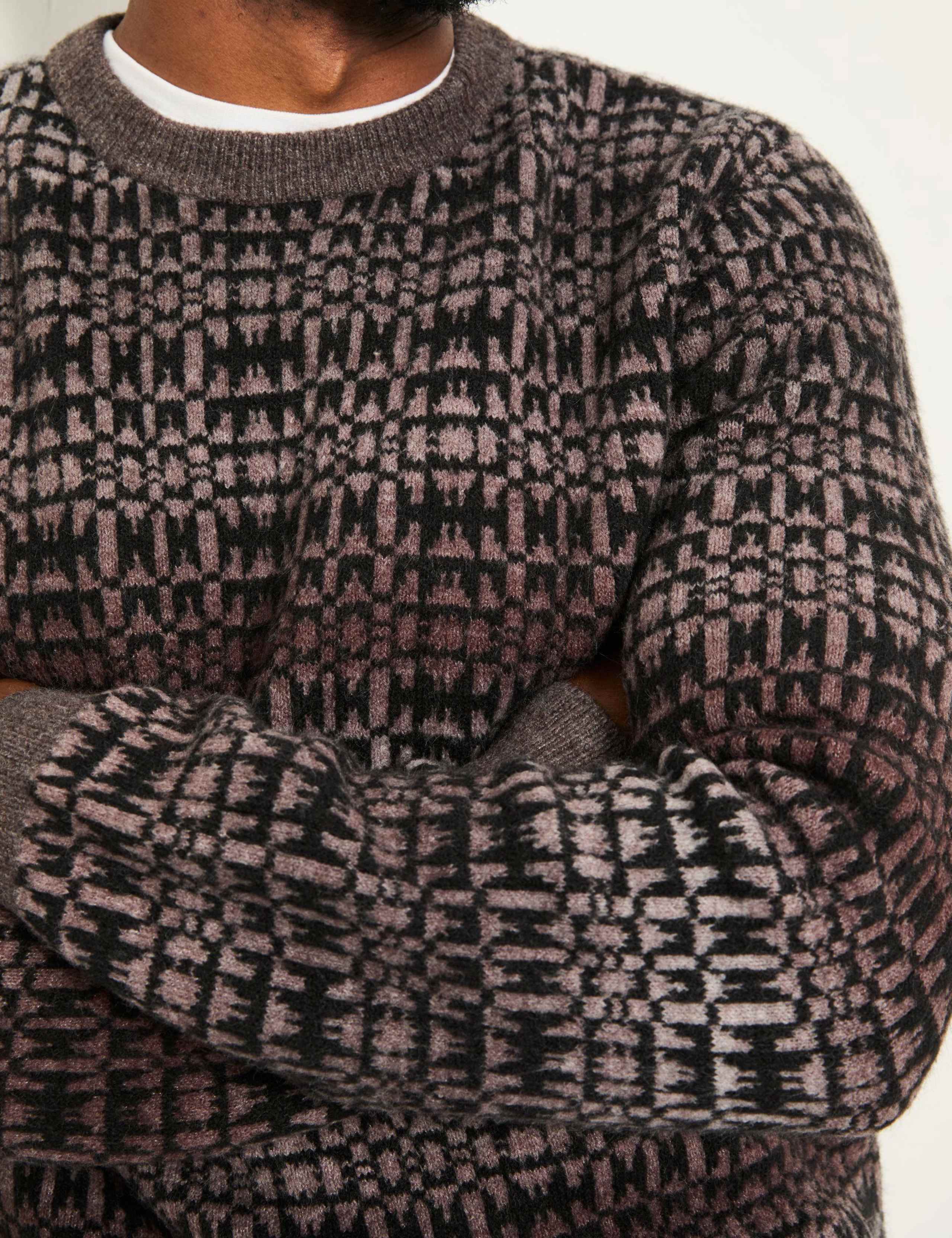 Textured Crew Neck Jumper with Wool 5 of 6