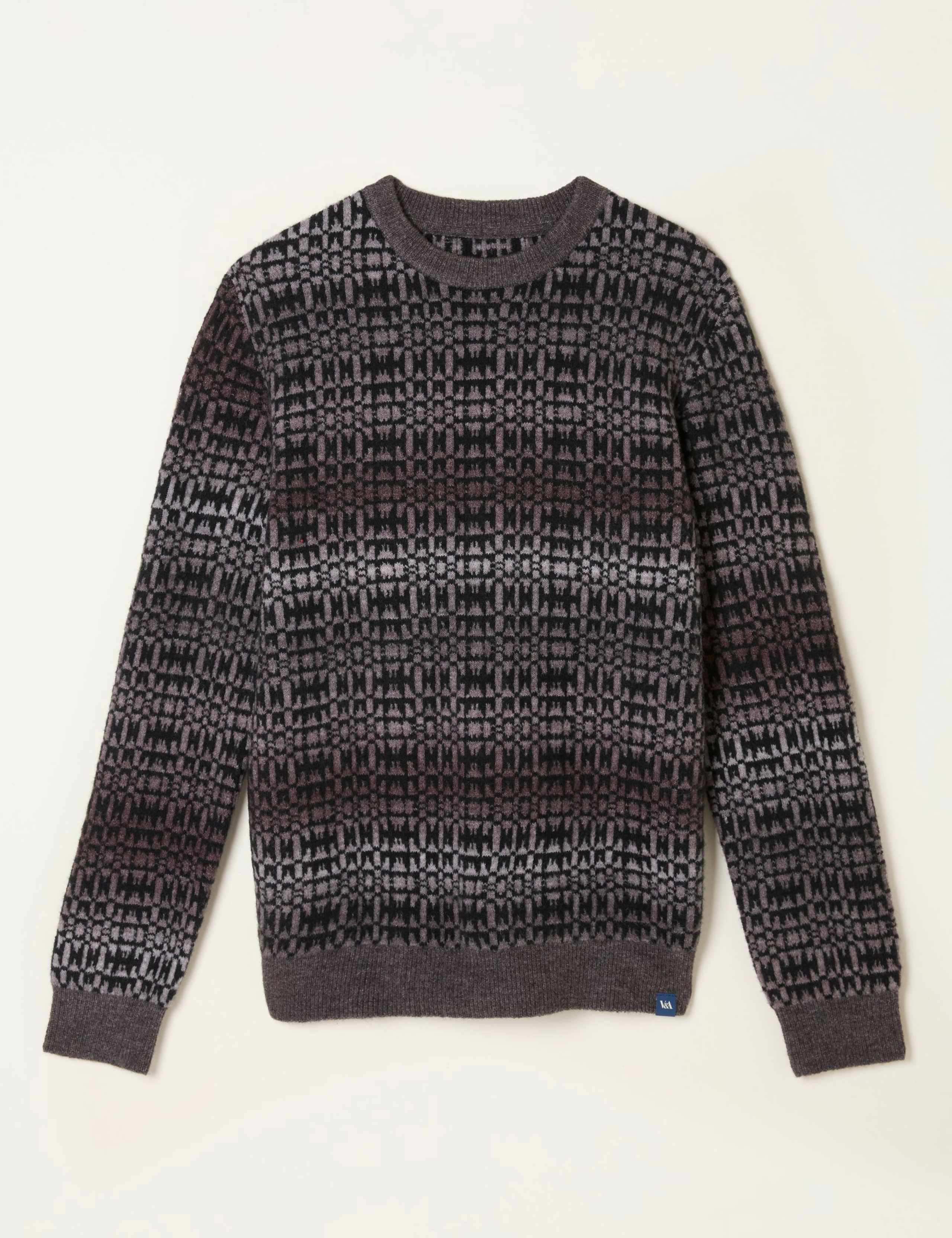 Textured Crew Neck Jumper with Wool 2 of 6