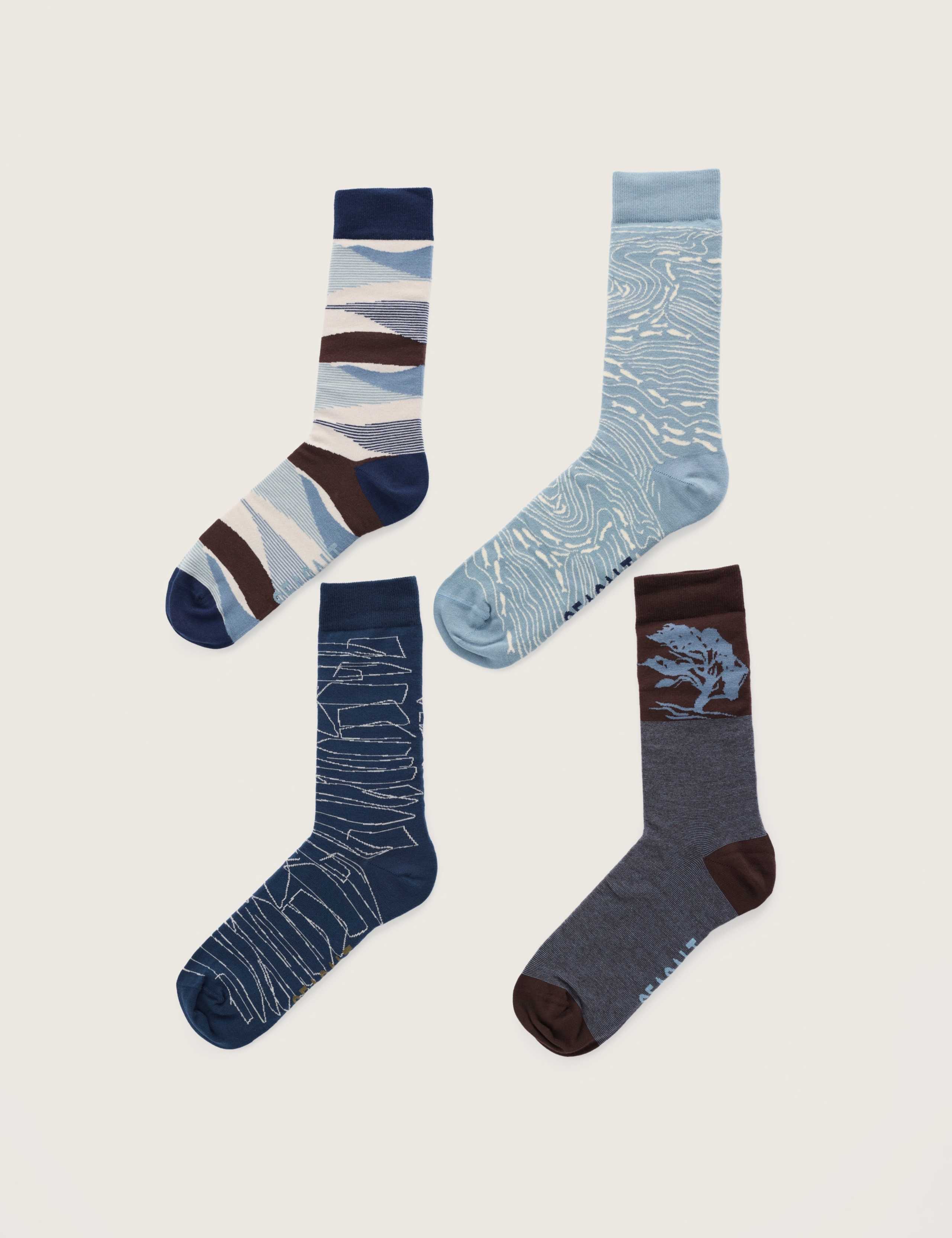 4 Pack Assorted Cotton Rich Socks 3 of 3