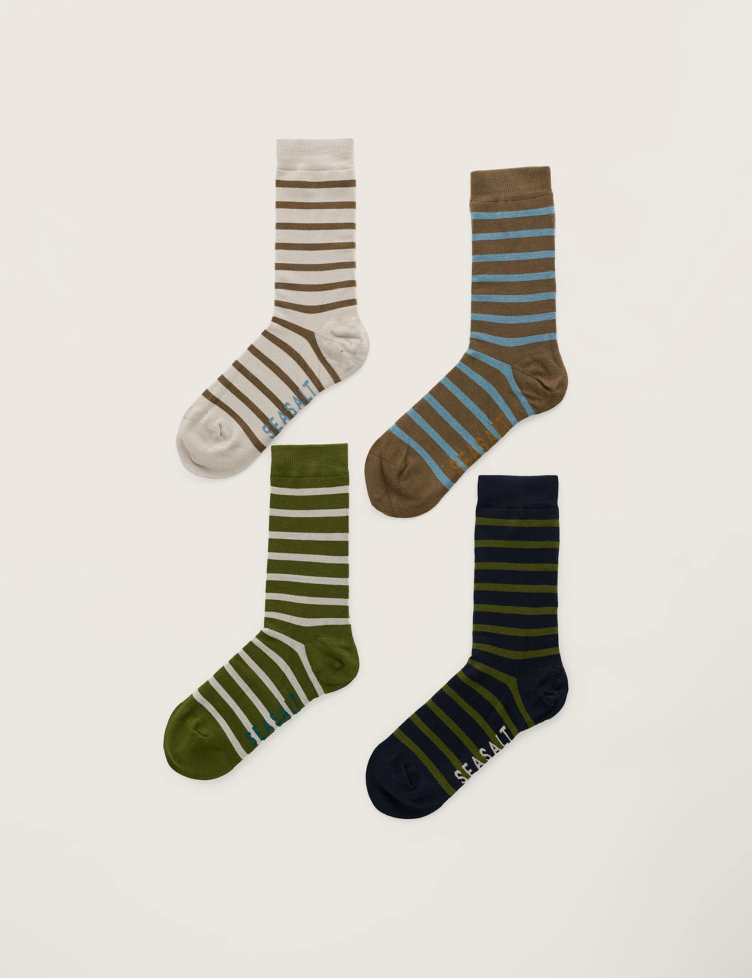 4 Pack Striped Socks 1 of 2