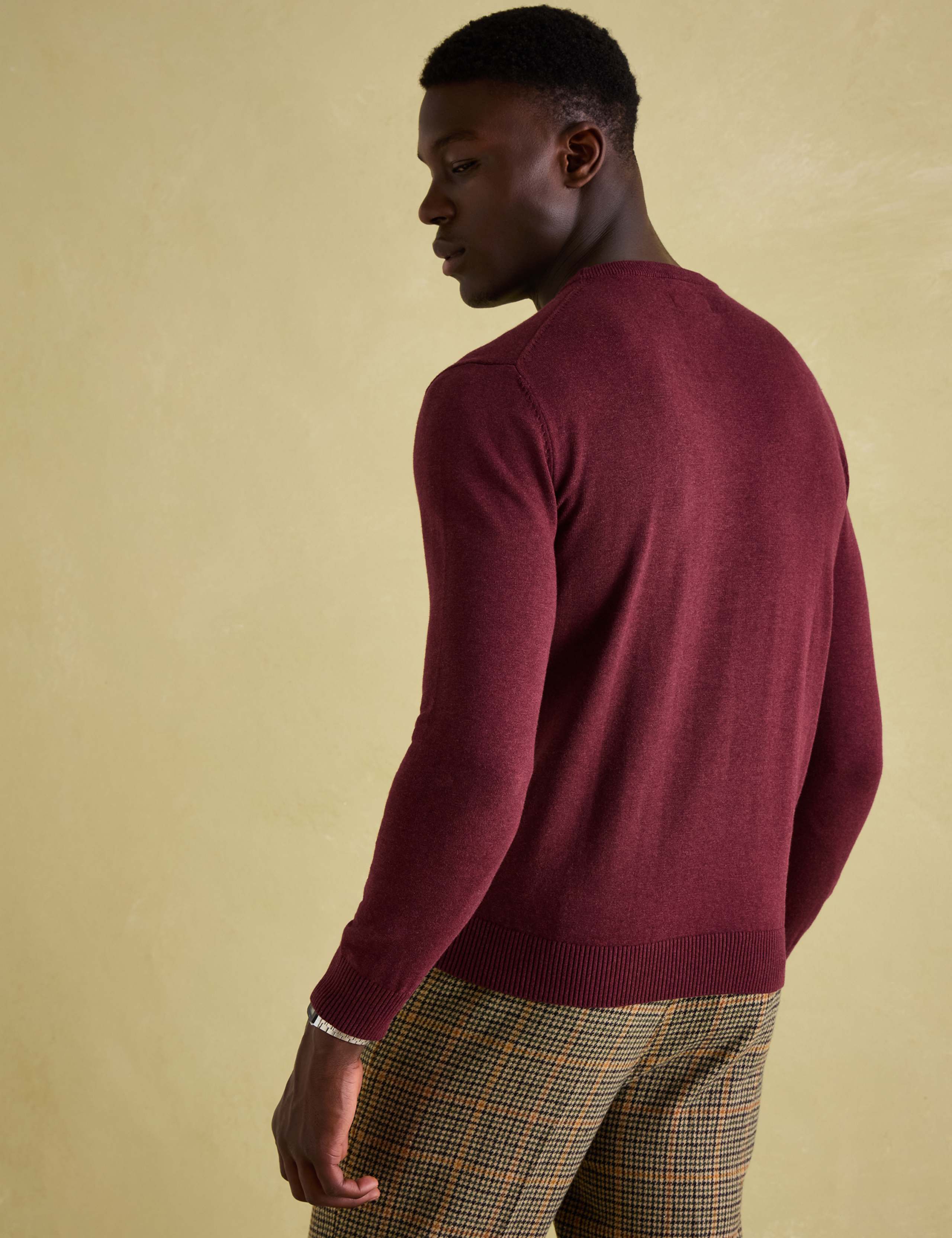 Pure Cotton Crew Neck Jumper 5 of 7