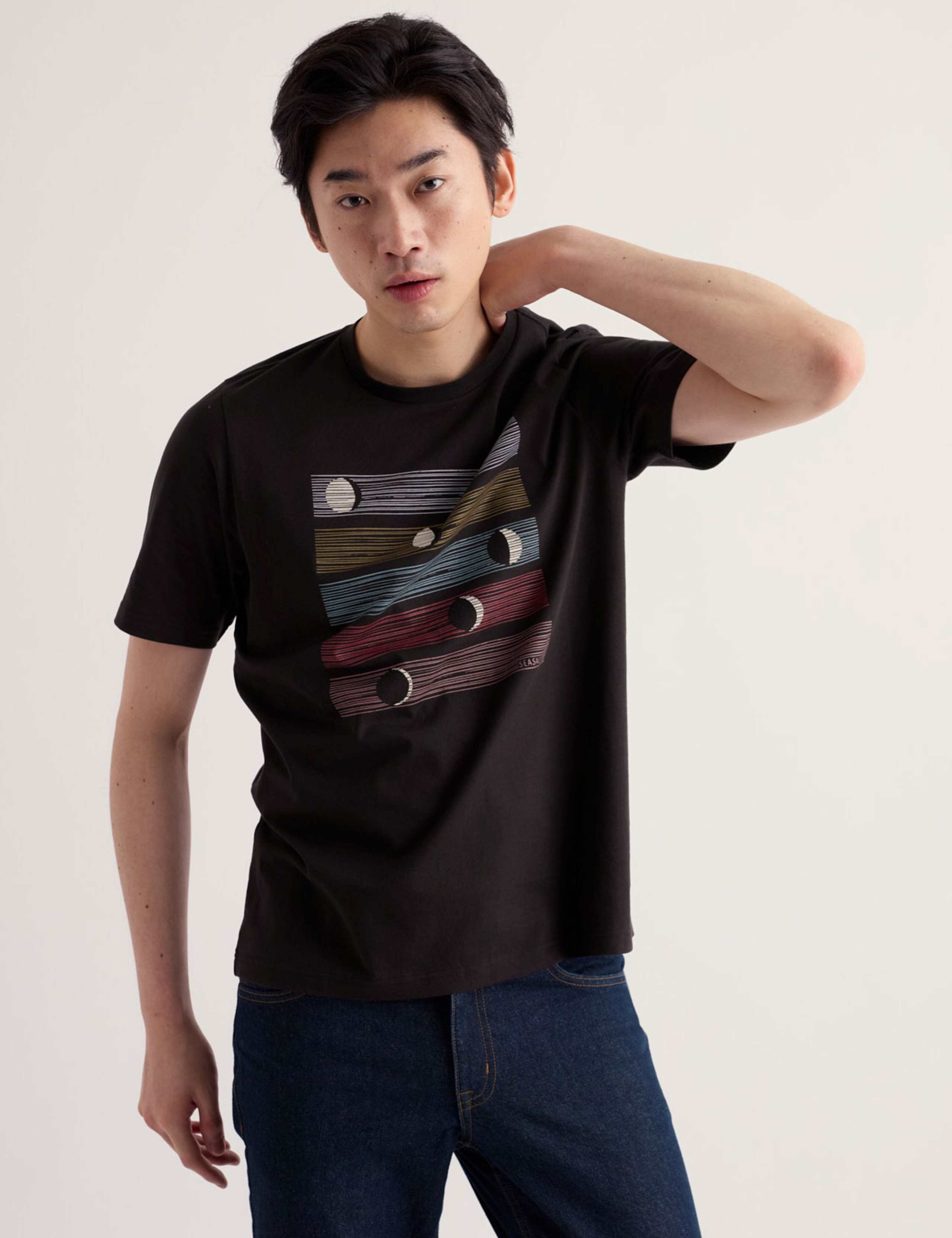 Pure Cotton Printed Crew Neck T-Shirt 3 of 5