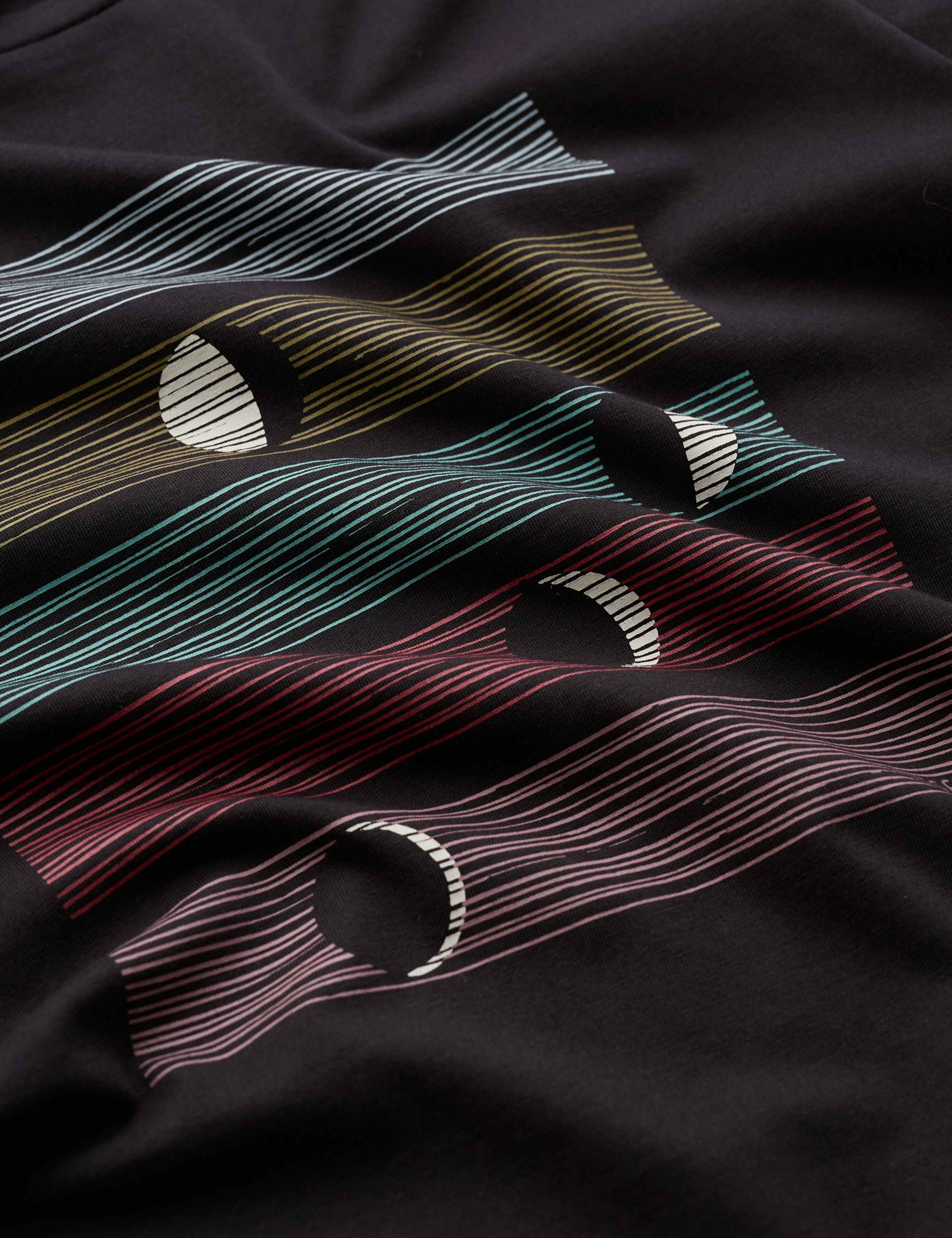 Pure Cotton Printed Crew Neck T-Shirt 5 of 5