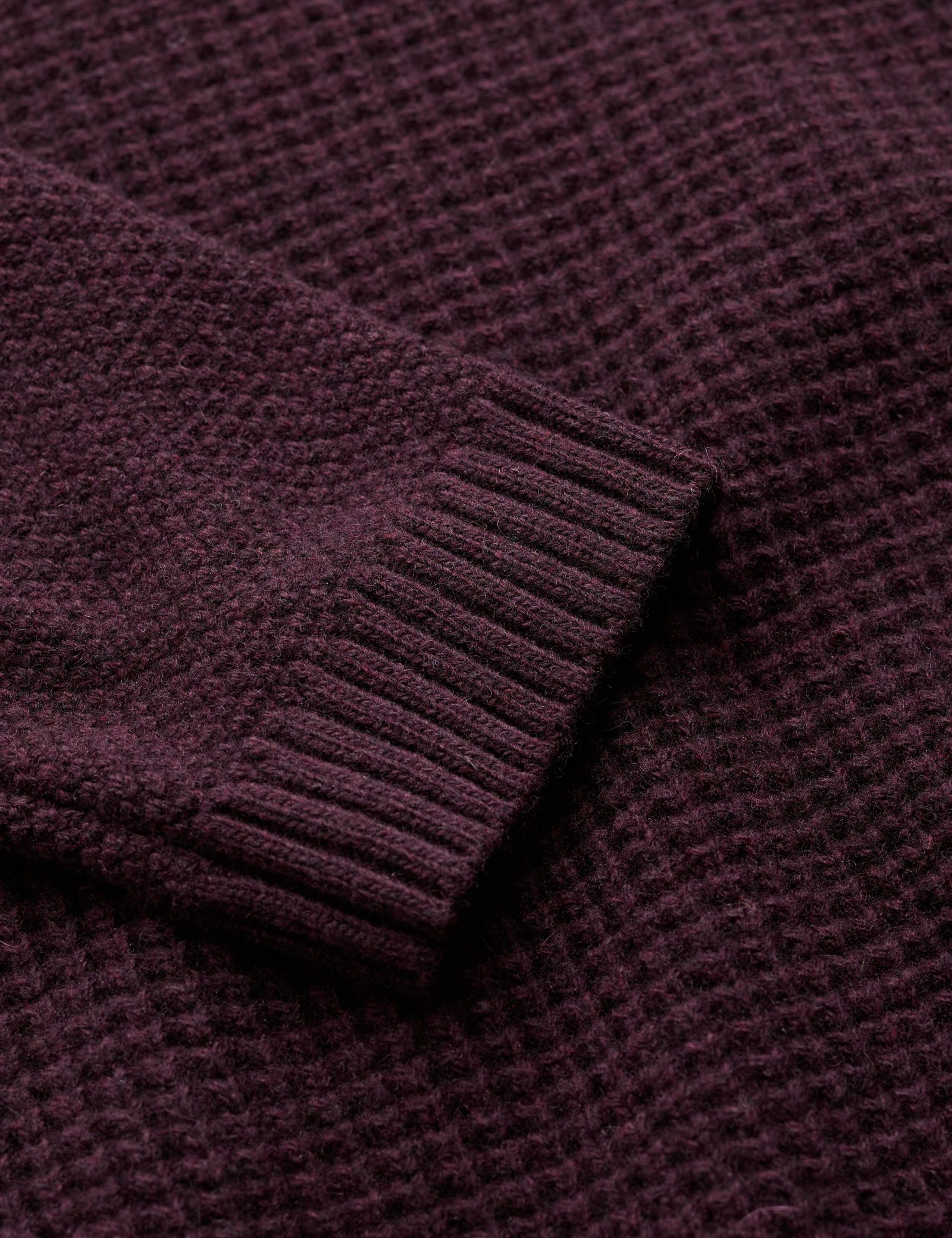 Lambswool Rich Textured Crew Neck Jumper 3 of 5
