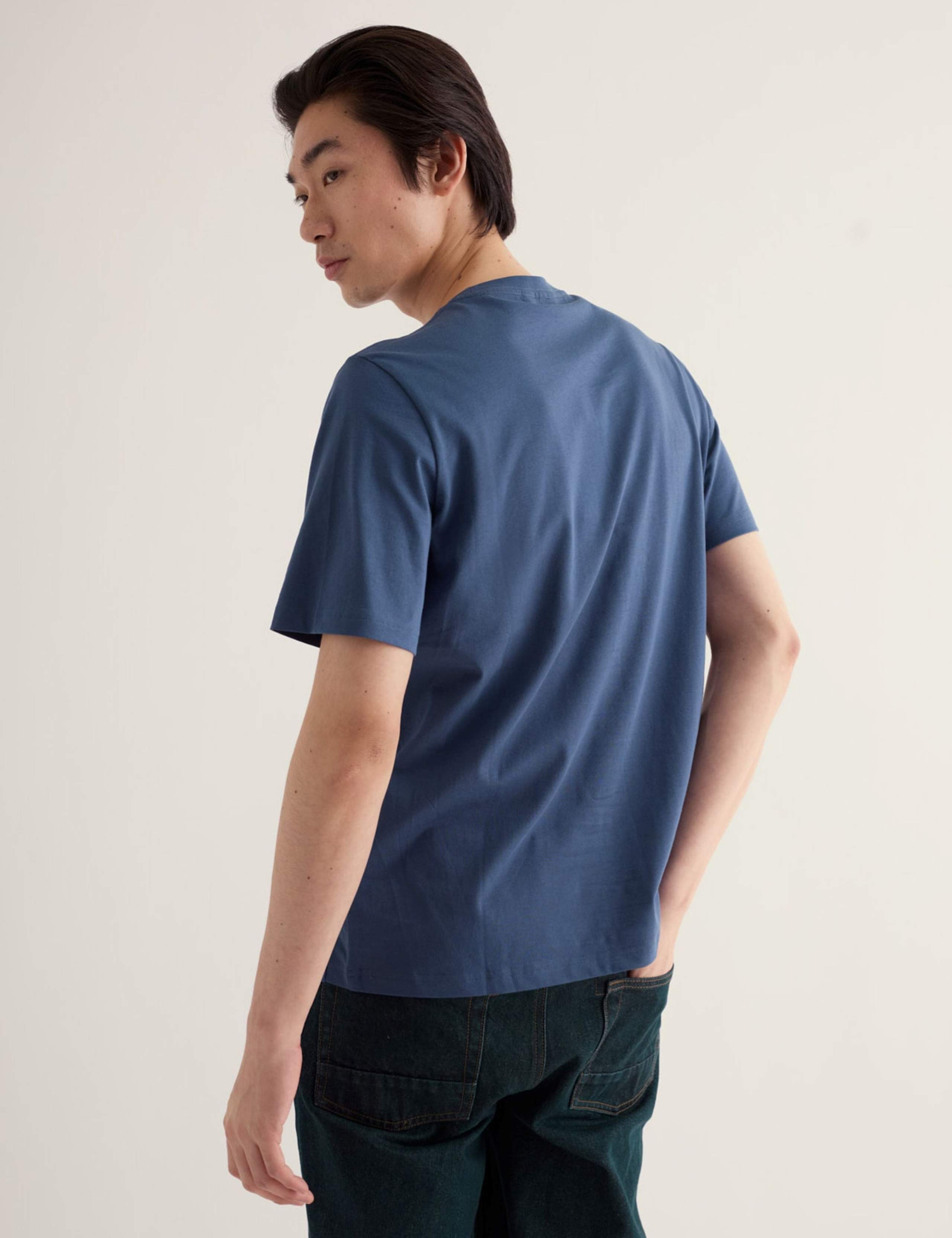 Pure Cotton Printed Crew Neck T-Shirt 4 of 5