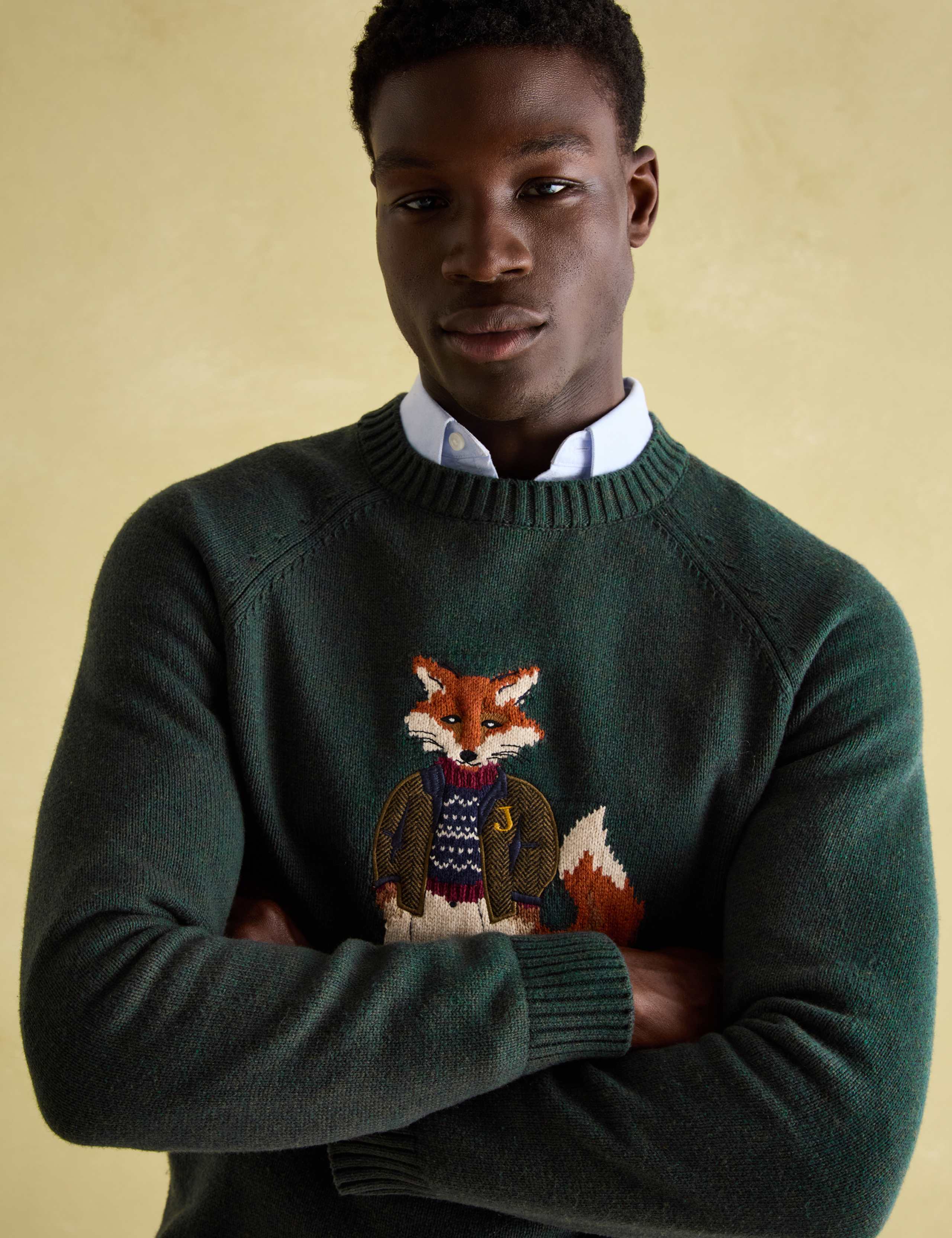 Cotton Rich Crew Neck Jumper with Wool 5 of 7
