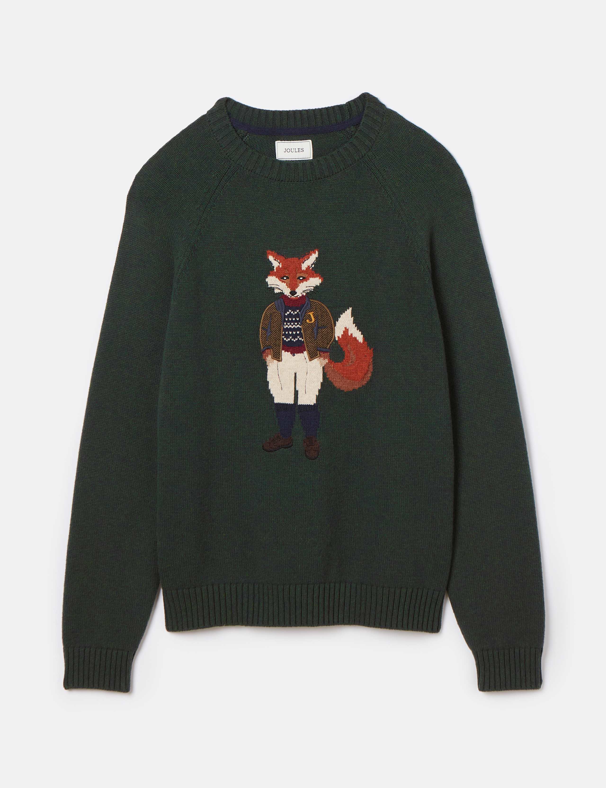 Cotton Rich Crew Neck Jumper with Wool 2 of 7