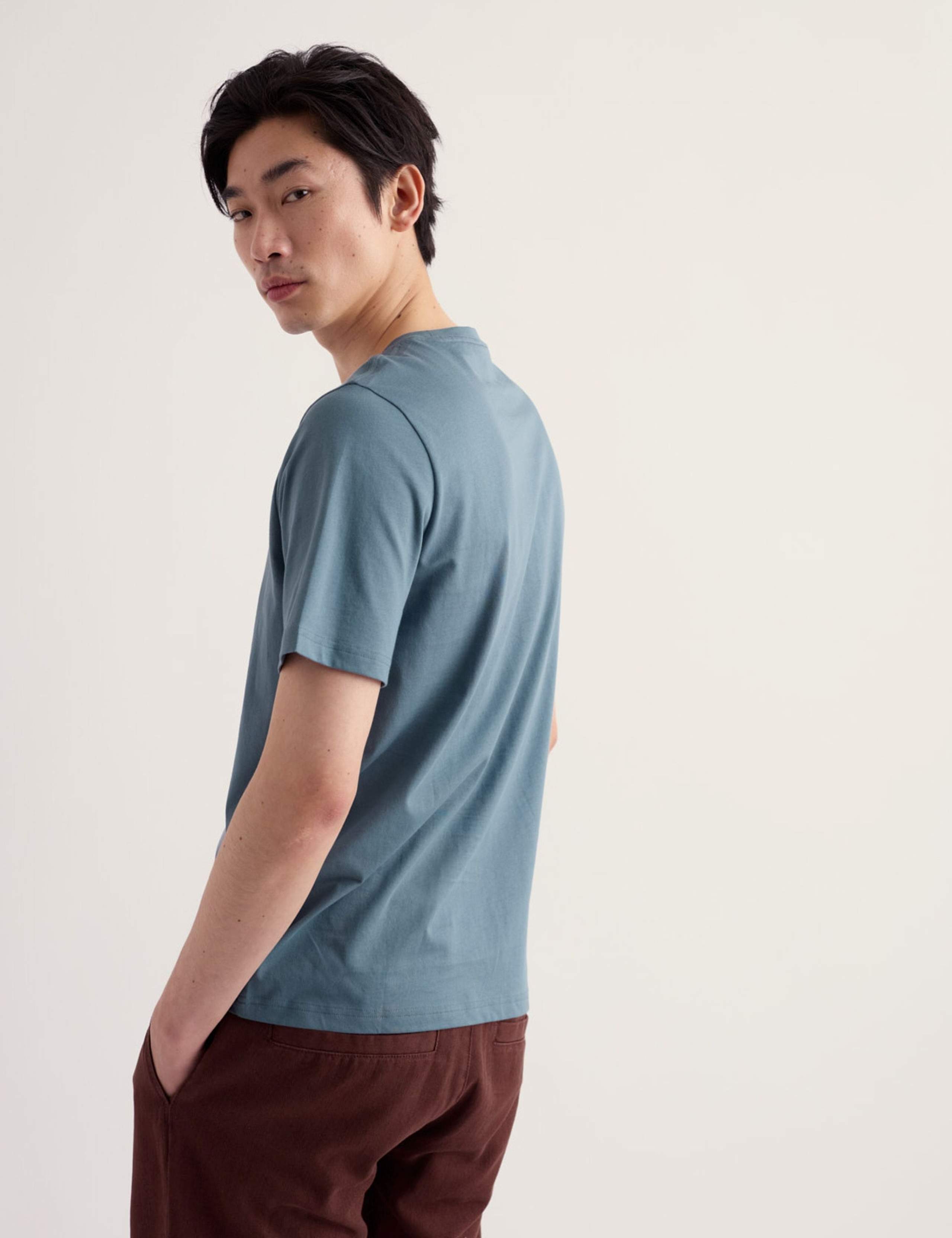 Pure Cotton Printed Crew Neck T-Shirt 4 of 5