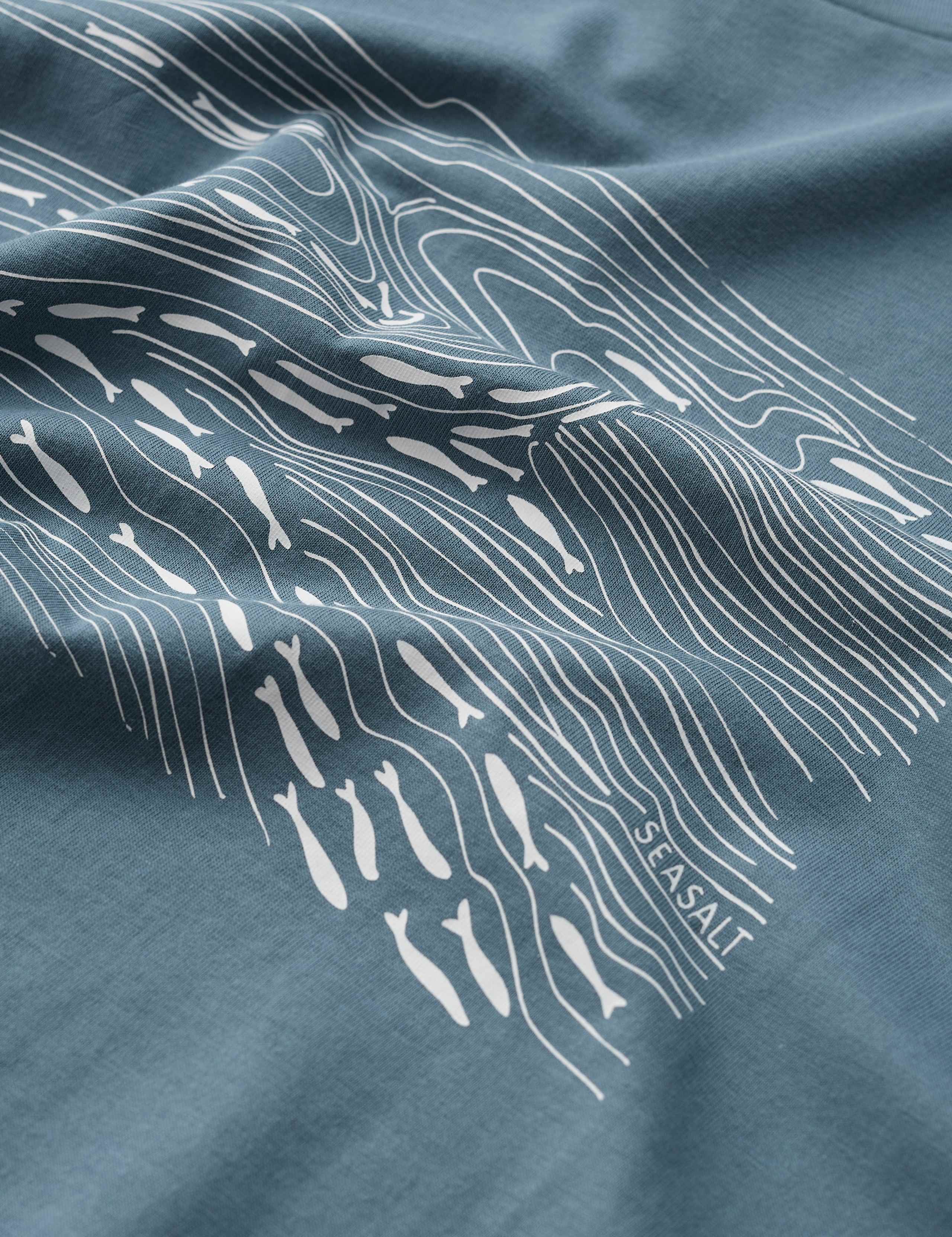Pure Cotton Printed Crew Neck T-Shirt 5 of 5