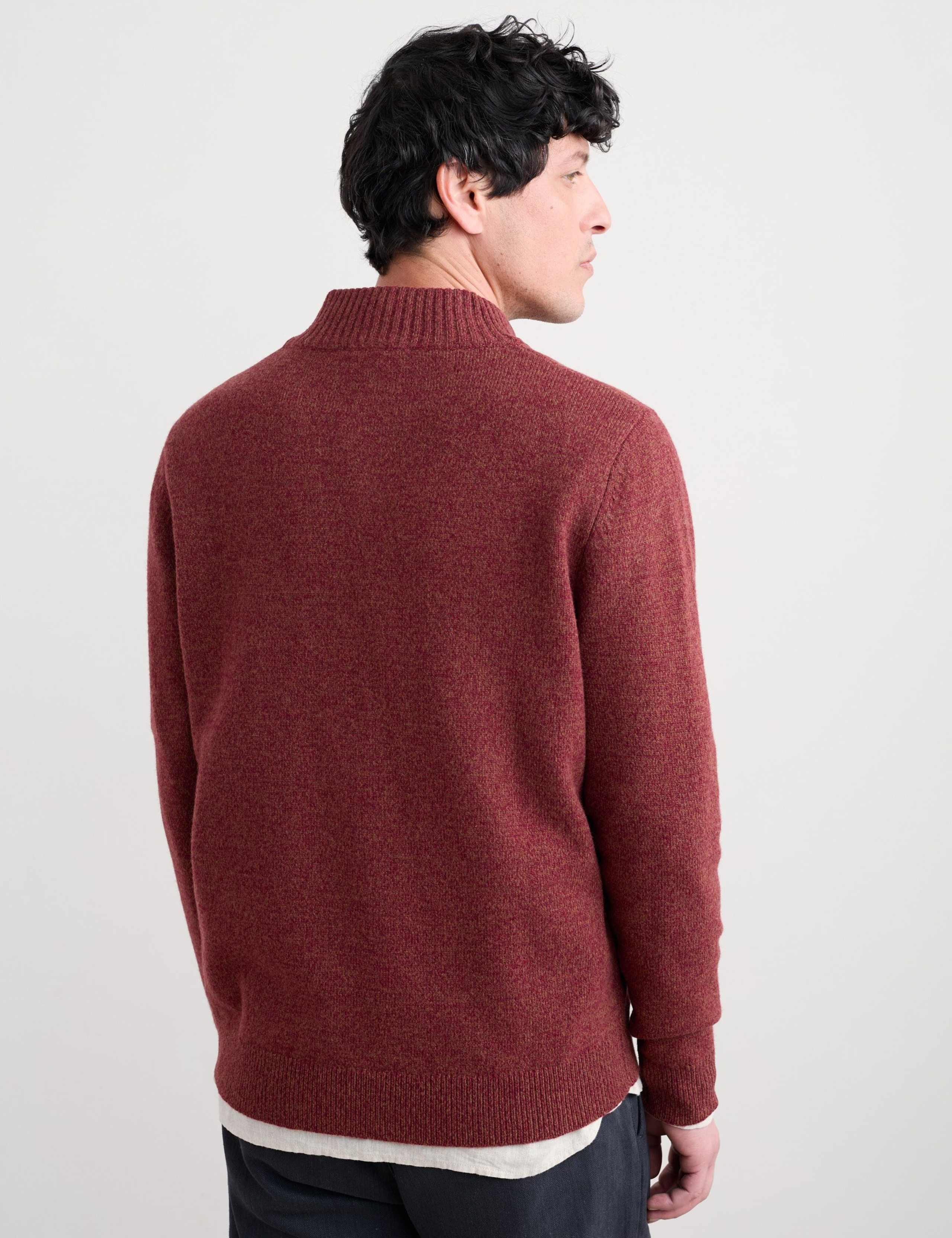 Lambswool Rich High Neck Half Zip Jumper 3 of 5