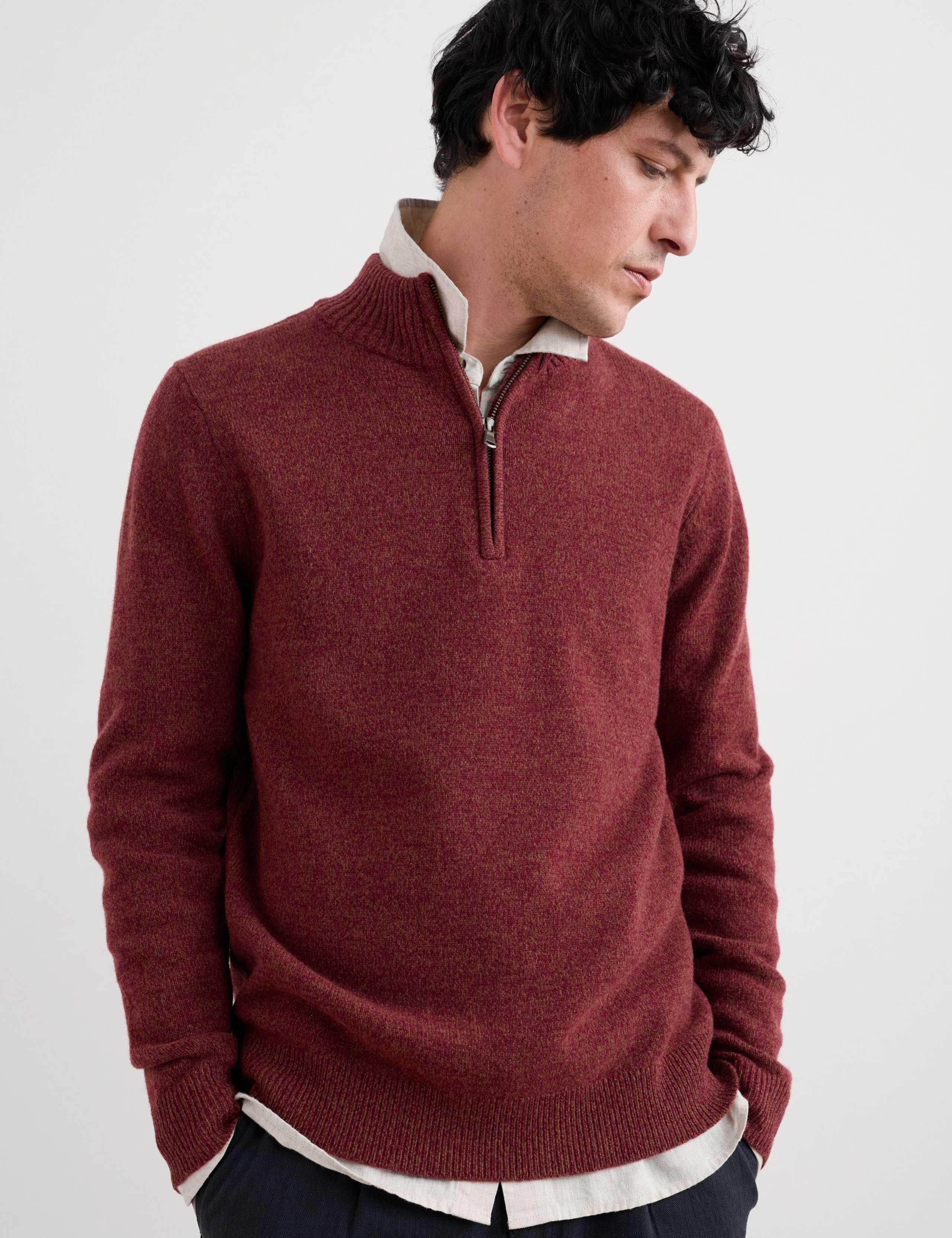 Lambswool Rich High Neck Half Zip Jumper 4 of 5