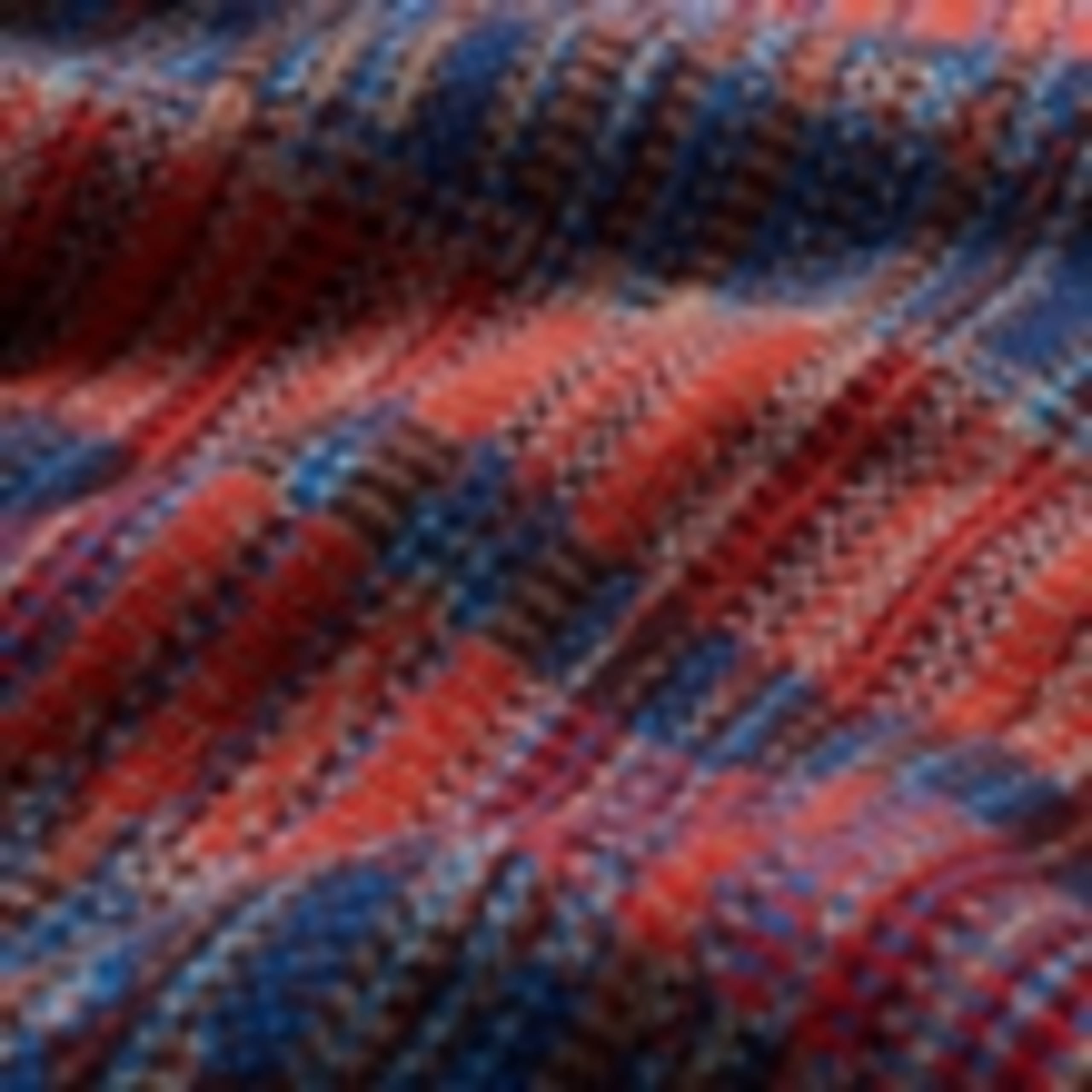 Lambswool Rich Checked Crew Neck Jumper 5 of 5