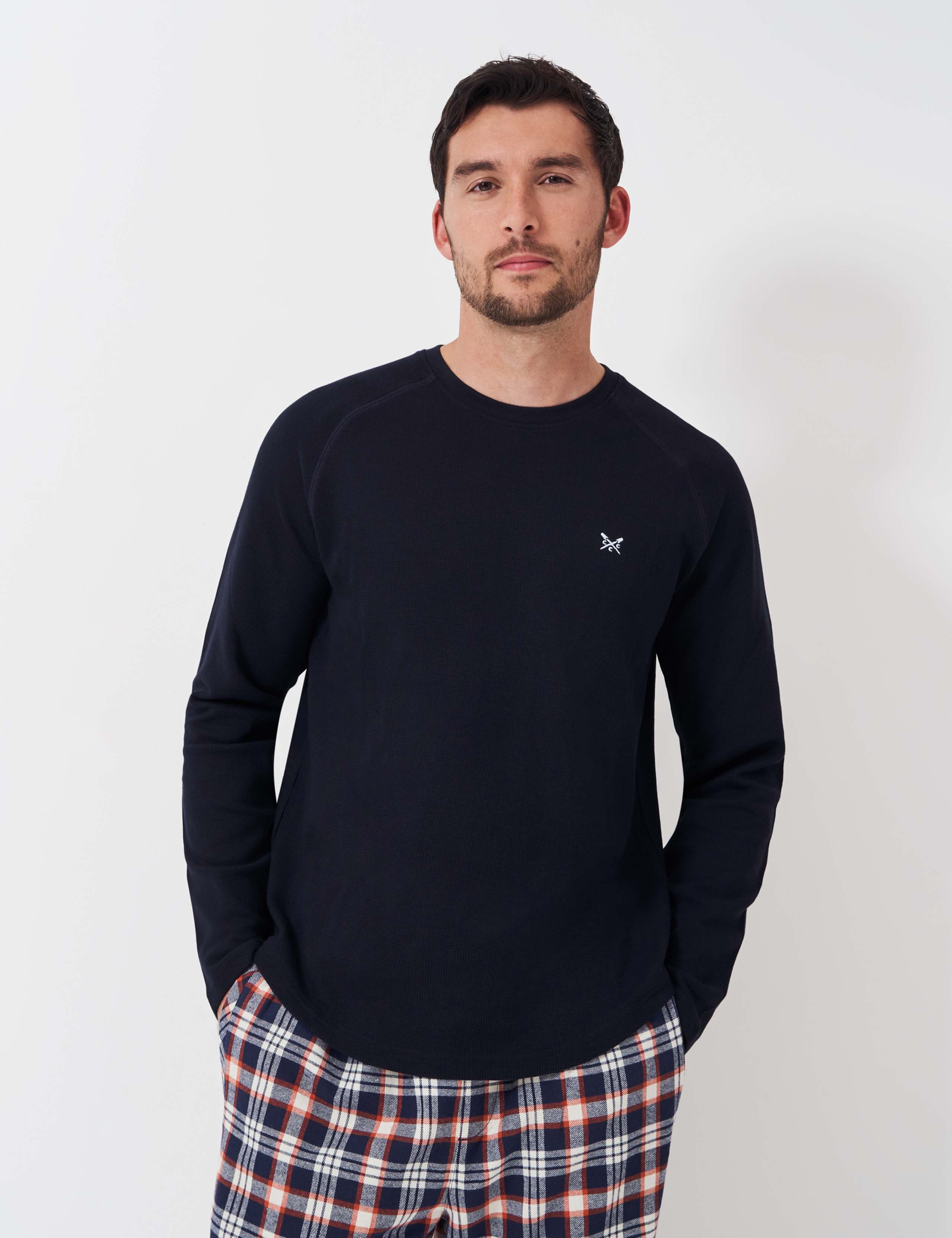 Cotton Rich Waffle Textured T-Shirt 1 of 4