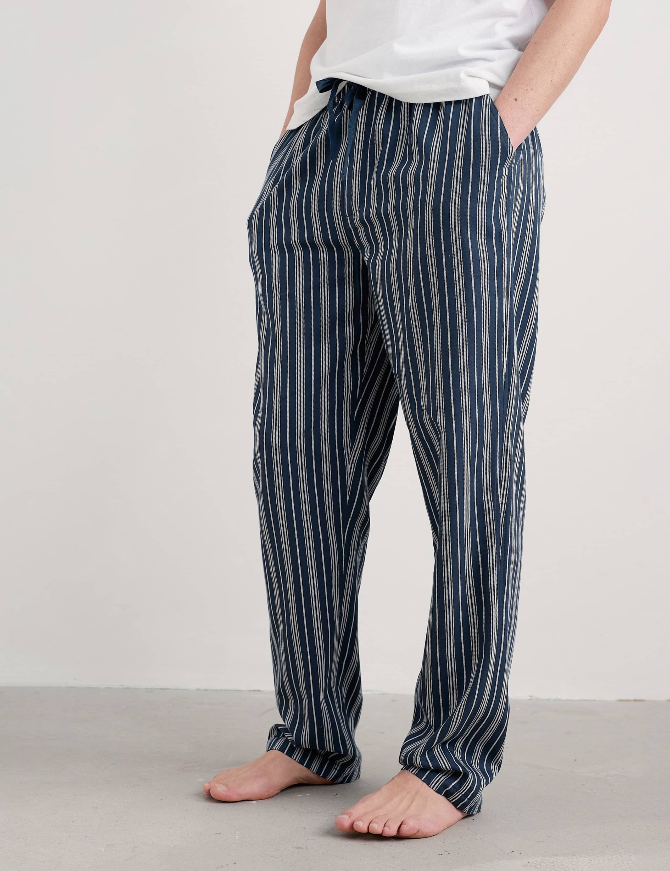 Pure Cotton Striped Pyjama Bottoms 3 of 5