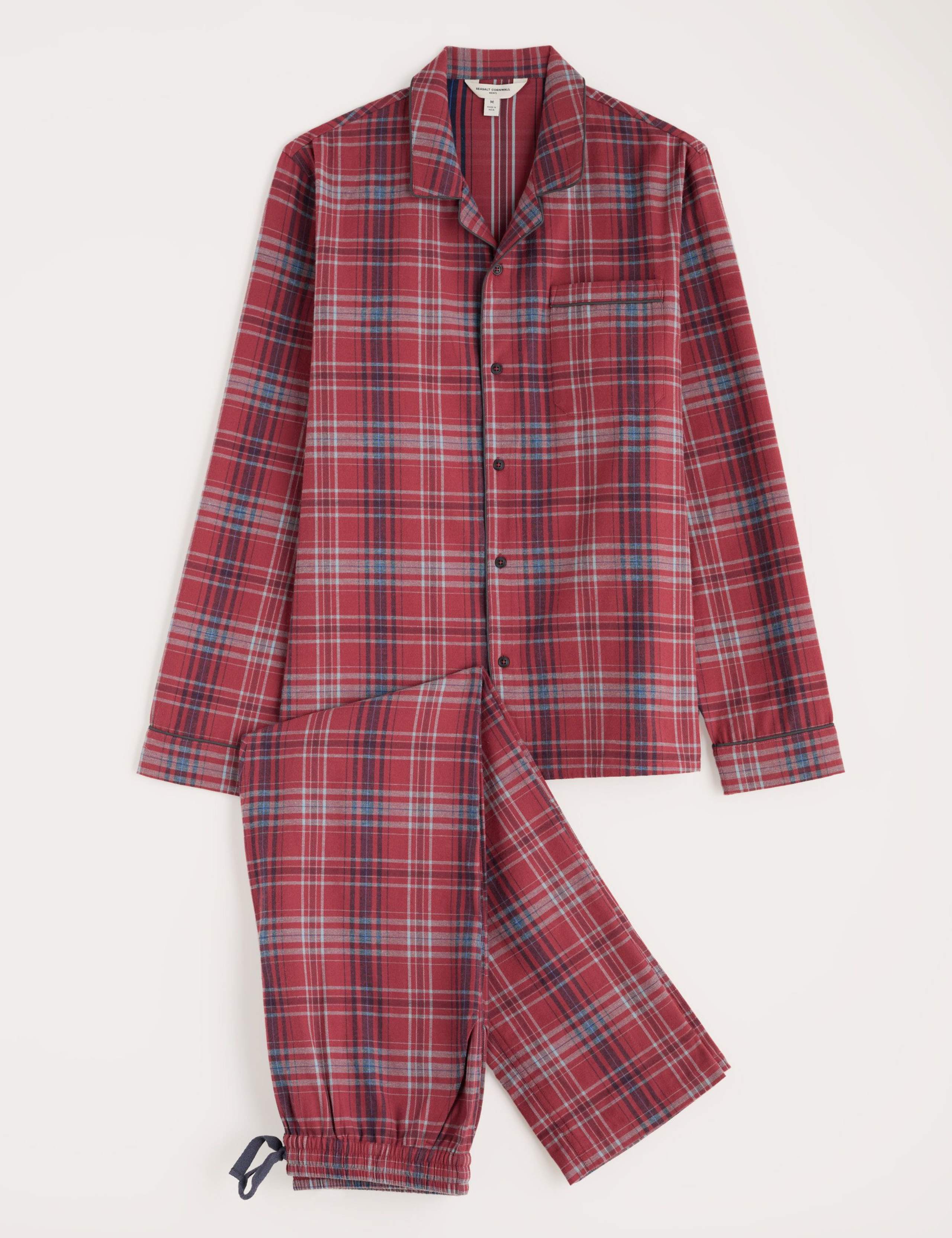 Pure Cotton Checked Pyjama Set 2 of 5