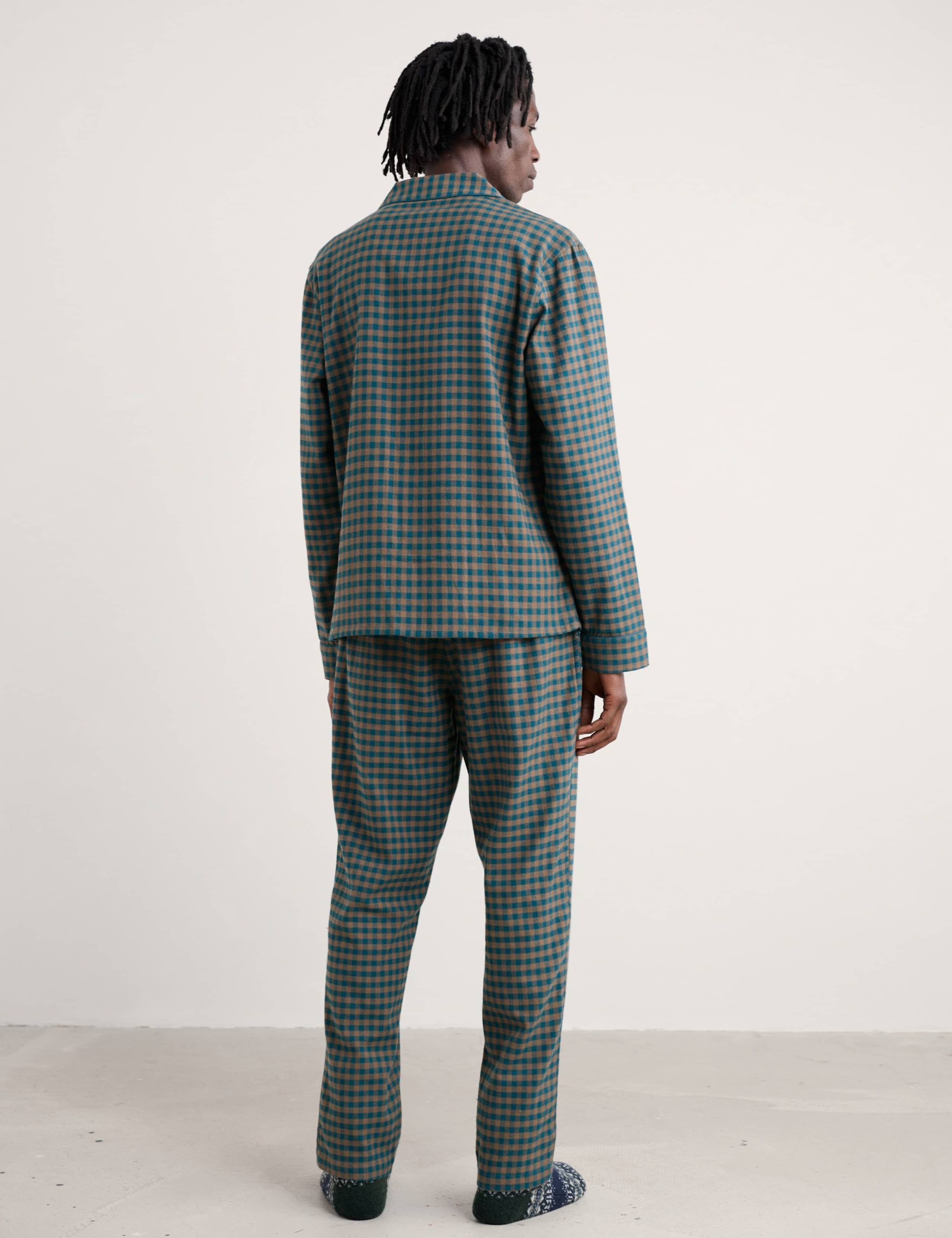 Pure Cotton Checked Pyjama Set 4 of 5