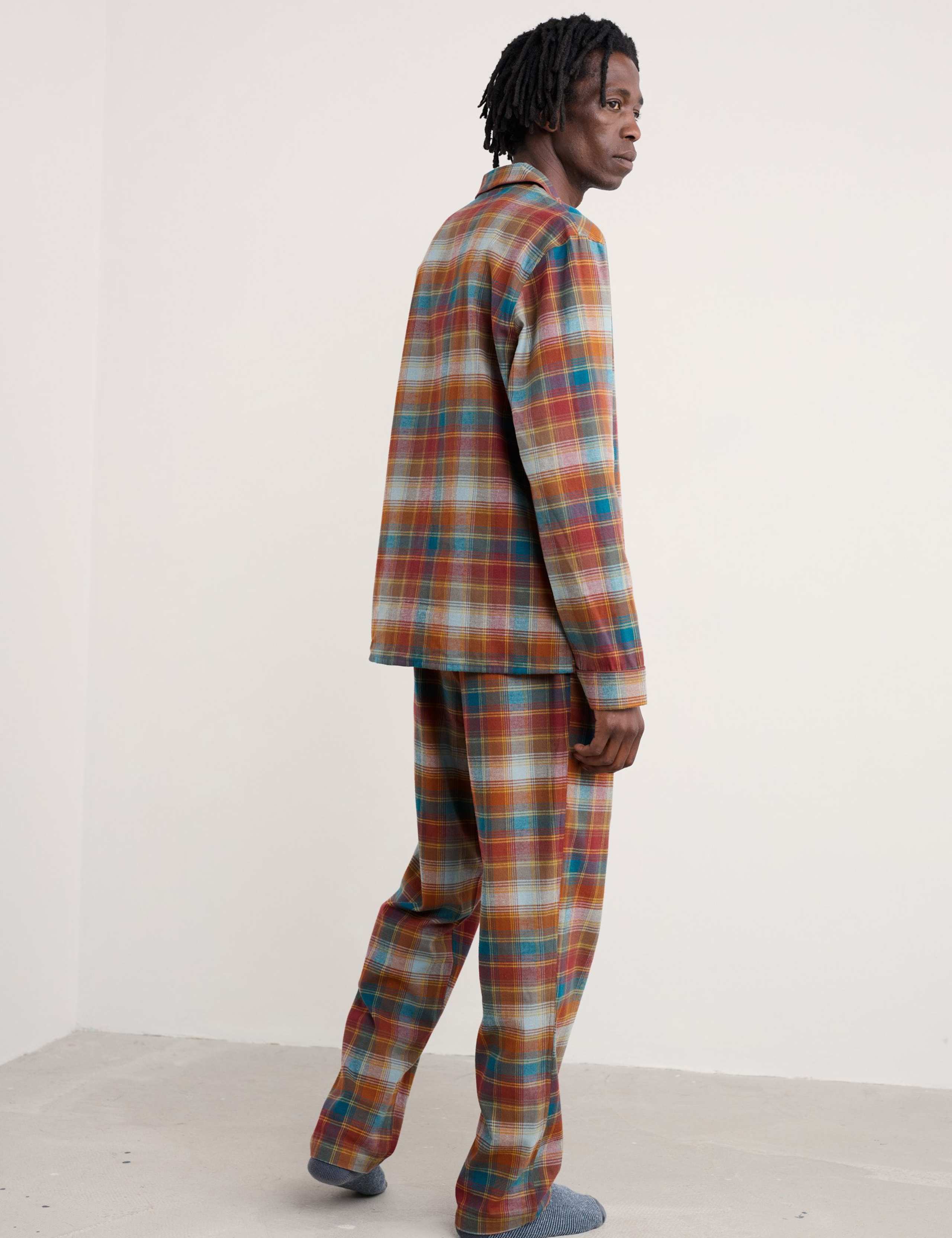 Pure Cotton Checked Pyjama Set 4 of 5