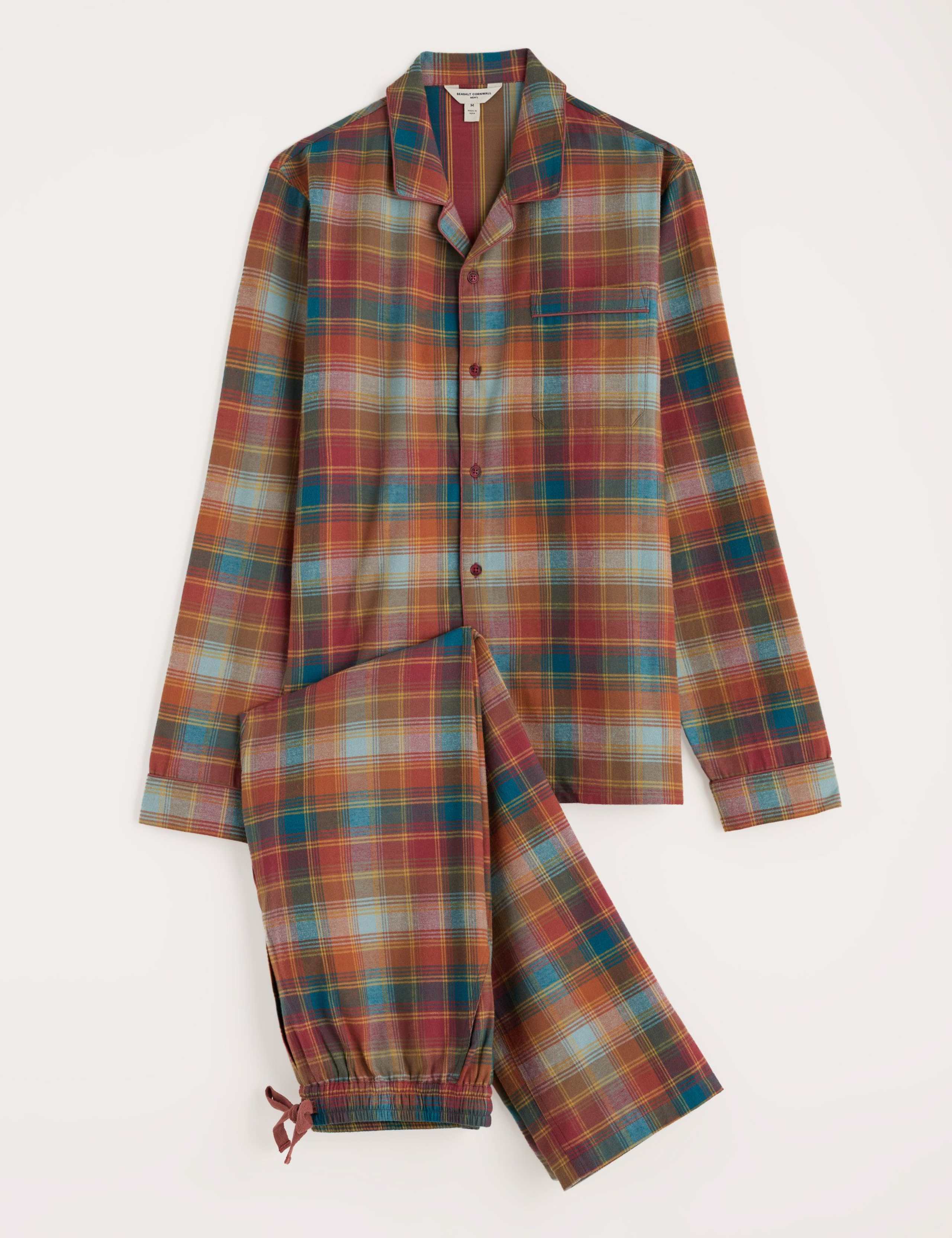 Pure Cotton Checked Pyjama Set 2 of 5