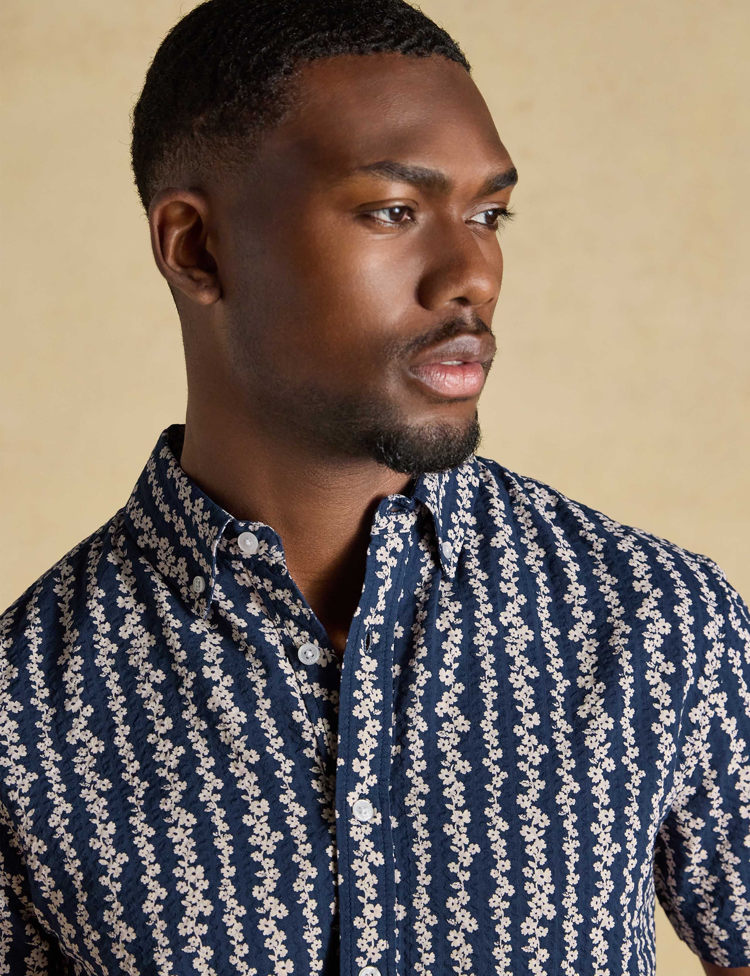 Pure Cotton Striped Seersucker Shirt 7 of 9