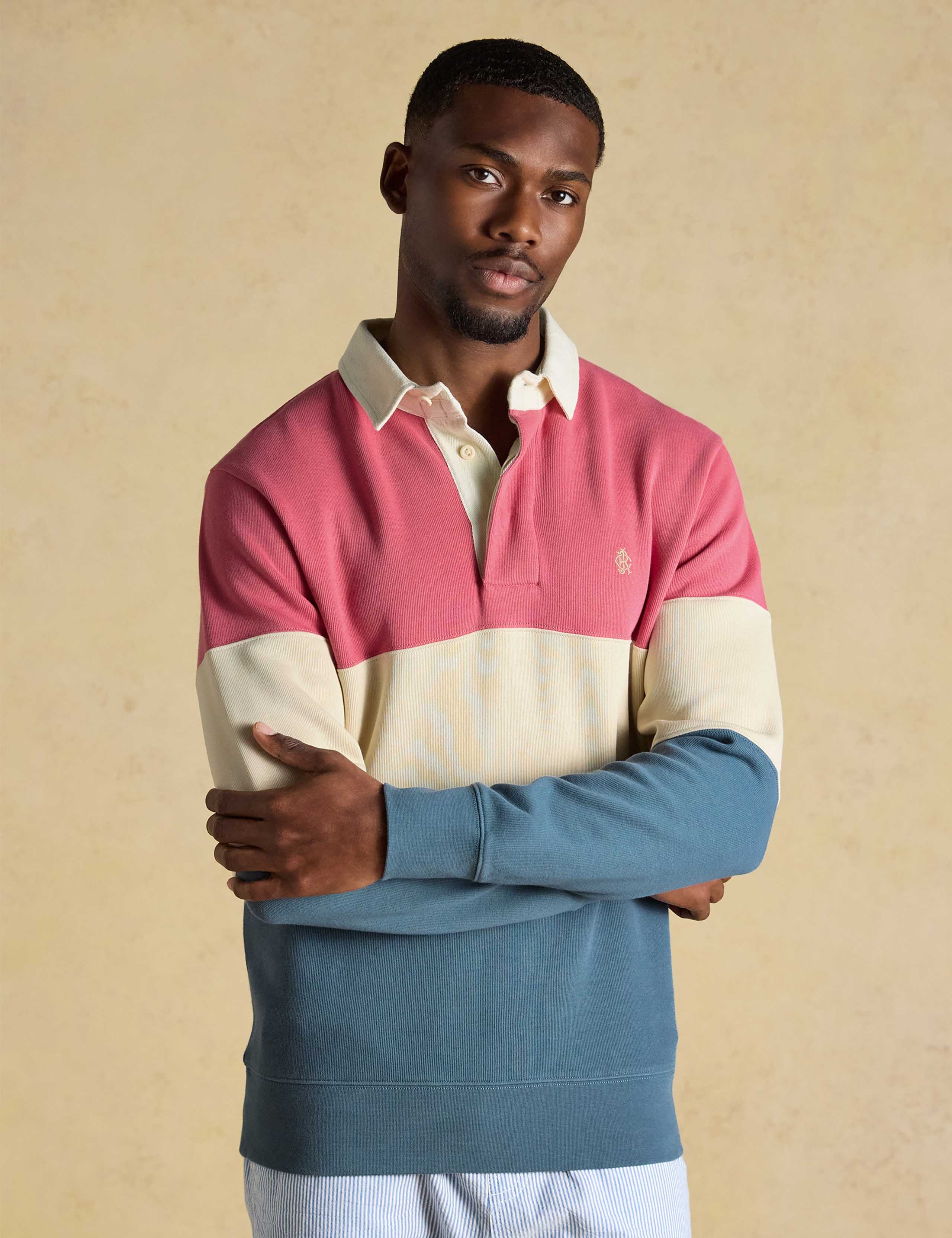 Pure Cotton Colour Block Rugby Top 1 of 9