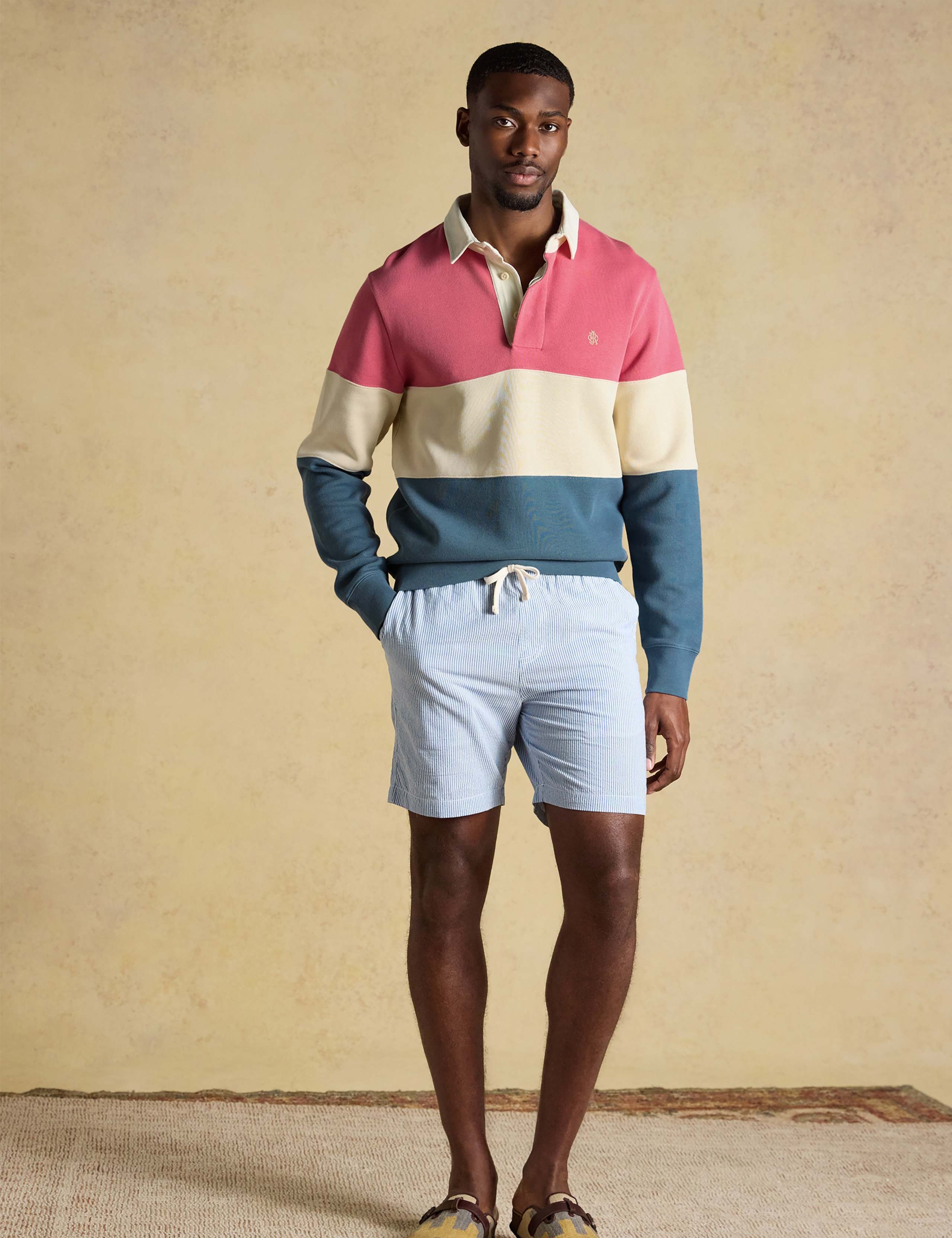 Pure Cotton Colour Block Rugby Top 7 of 9