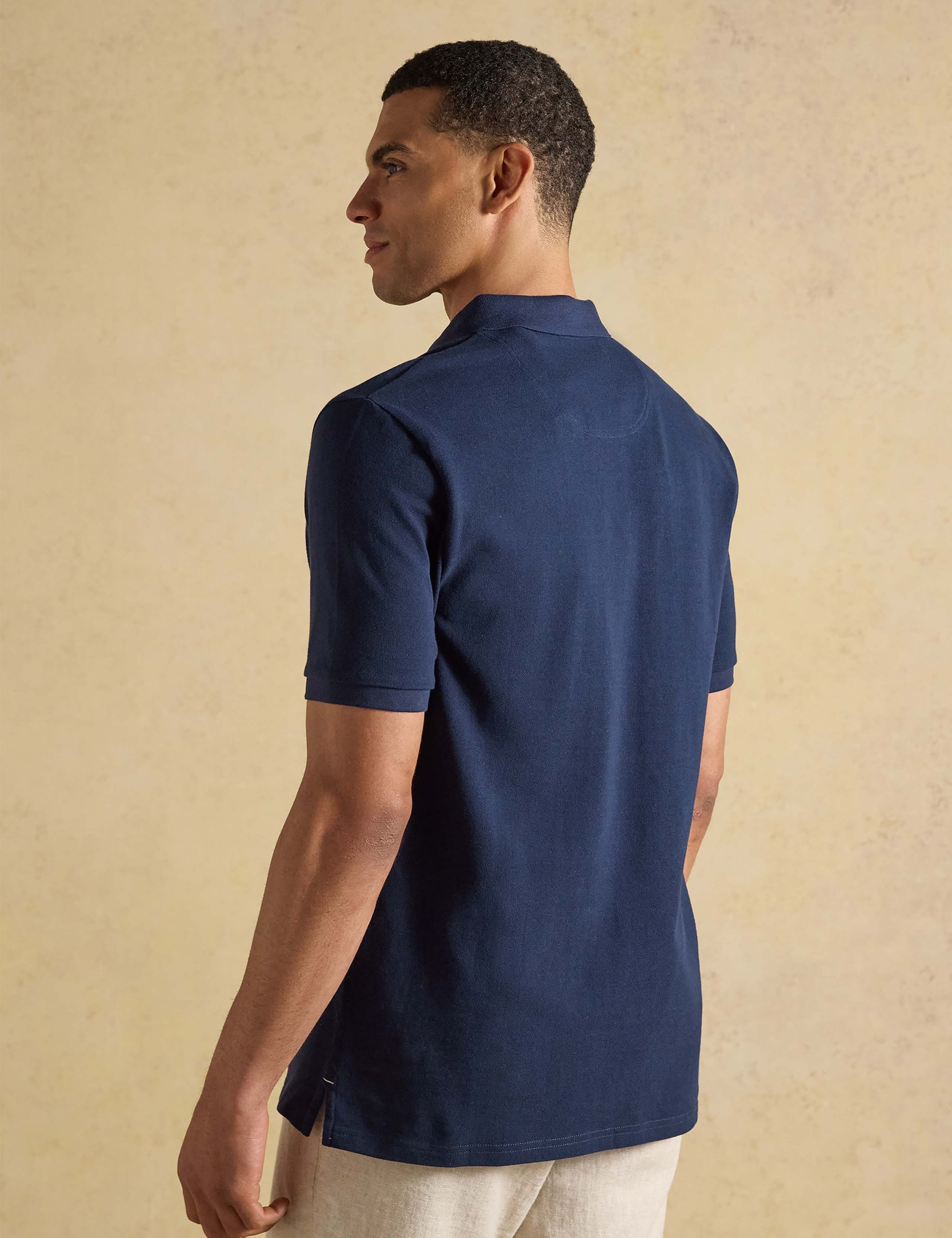 3 Pack Pure Cotton Striped Polo Shirts 2 of 10