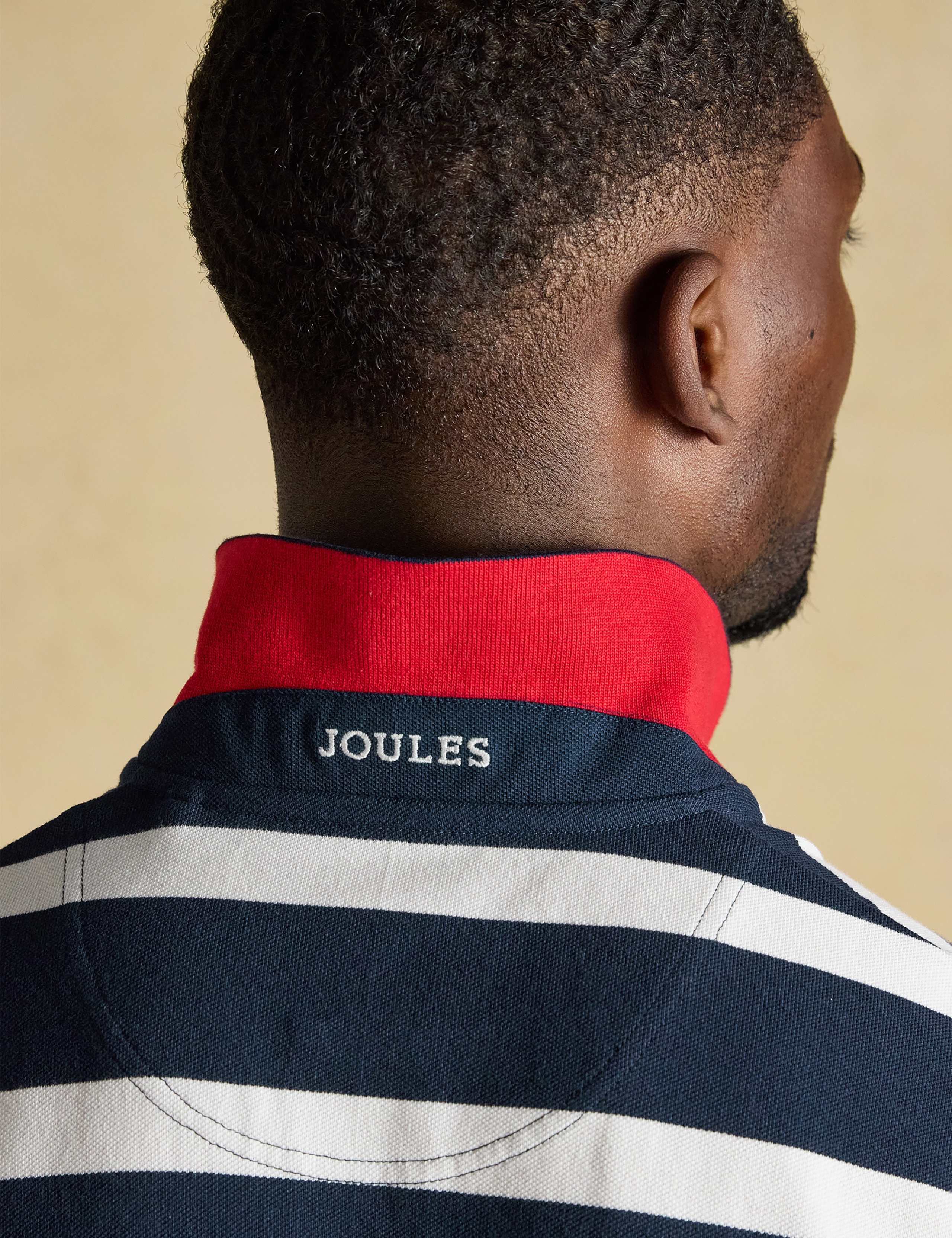 Pure Cotton Striped Polo Shirt 7 of 9