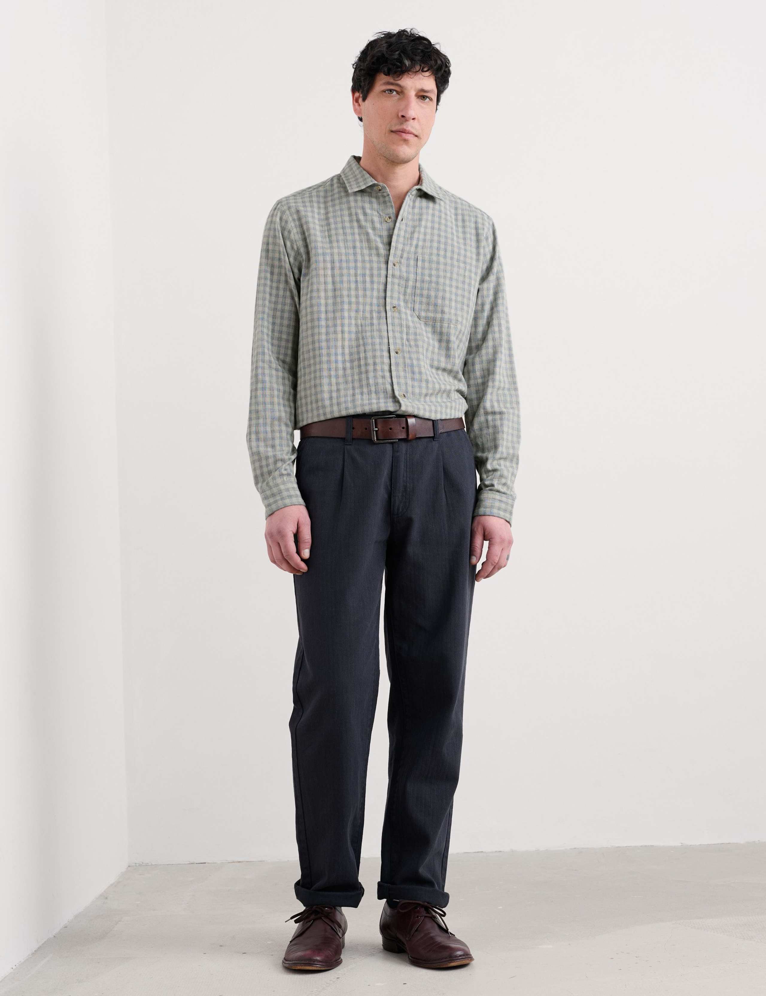 Relaxed Fit Pure Cotton Checked Overshirt 1 of 5