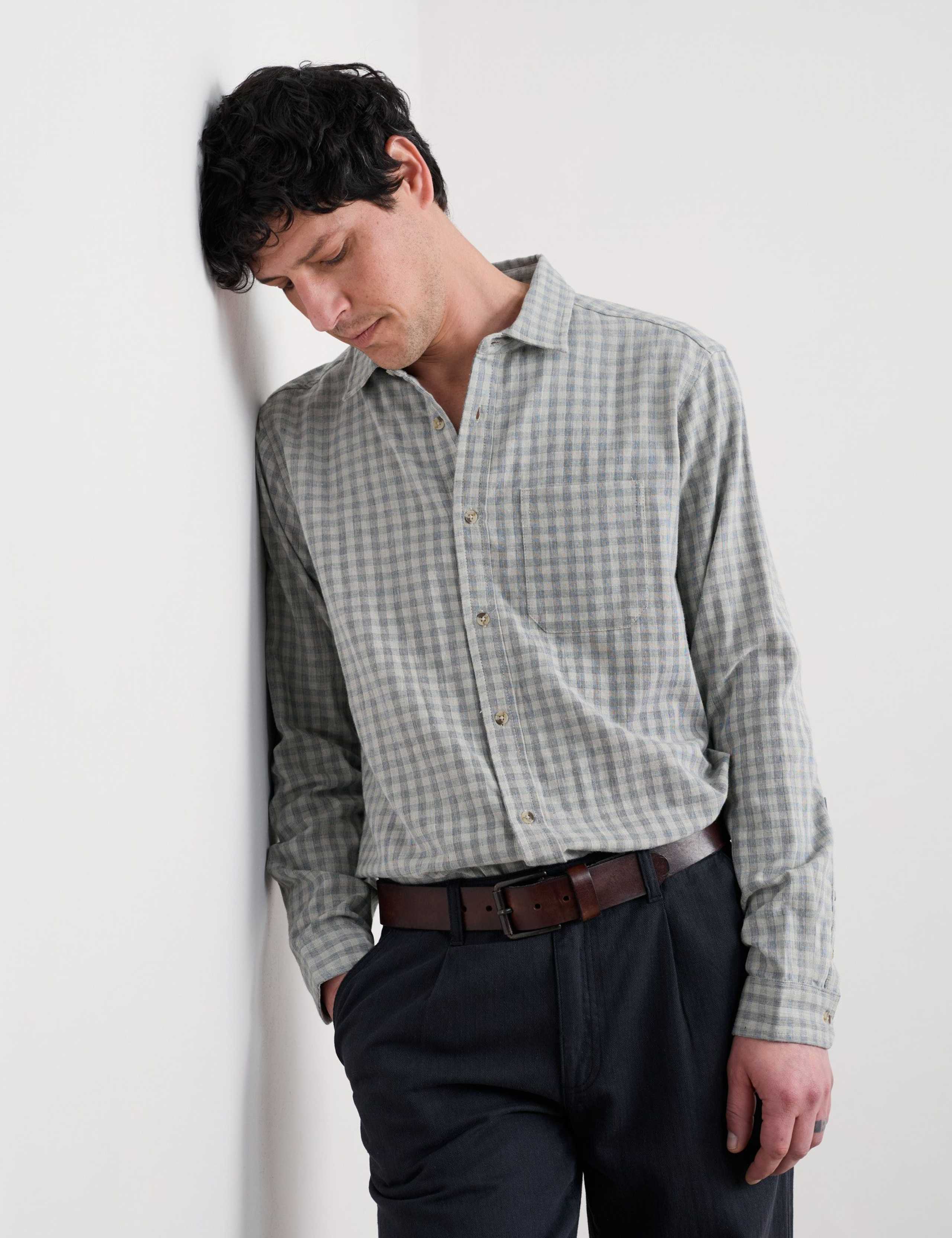 Relaxed Fit Pure Cotton Checked Overshirt 3 of 5