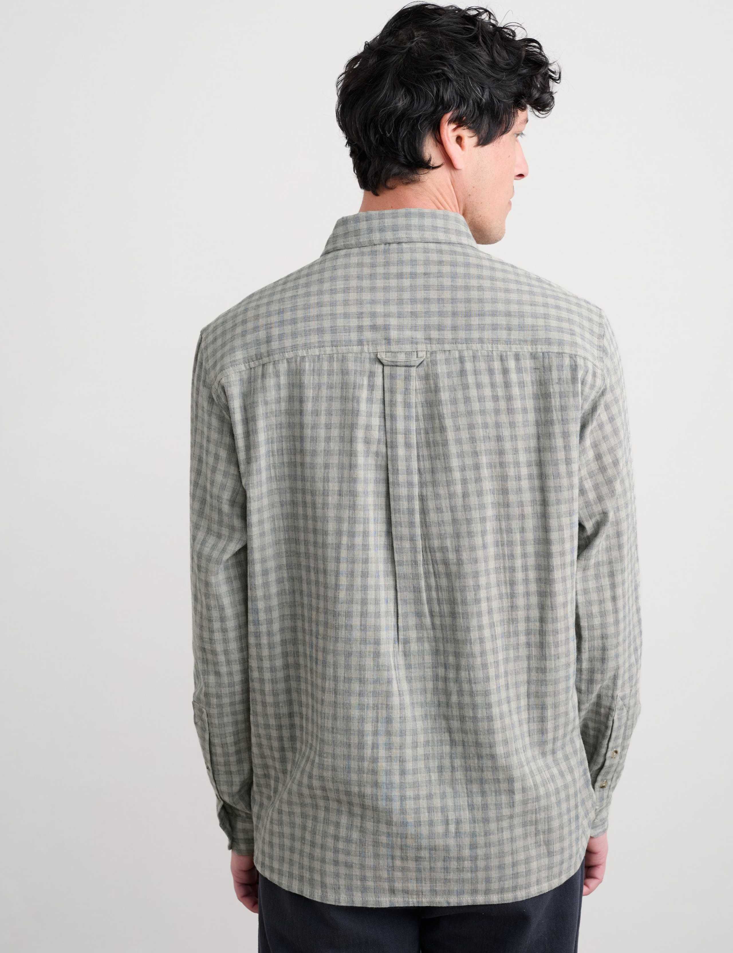 Relaxed Fit Pure Cotton Checked Overshirt 4 of 5