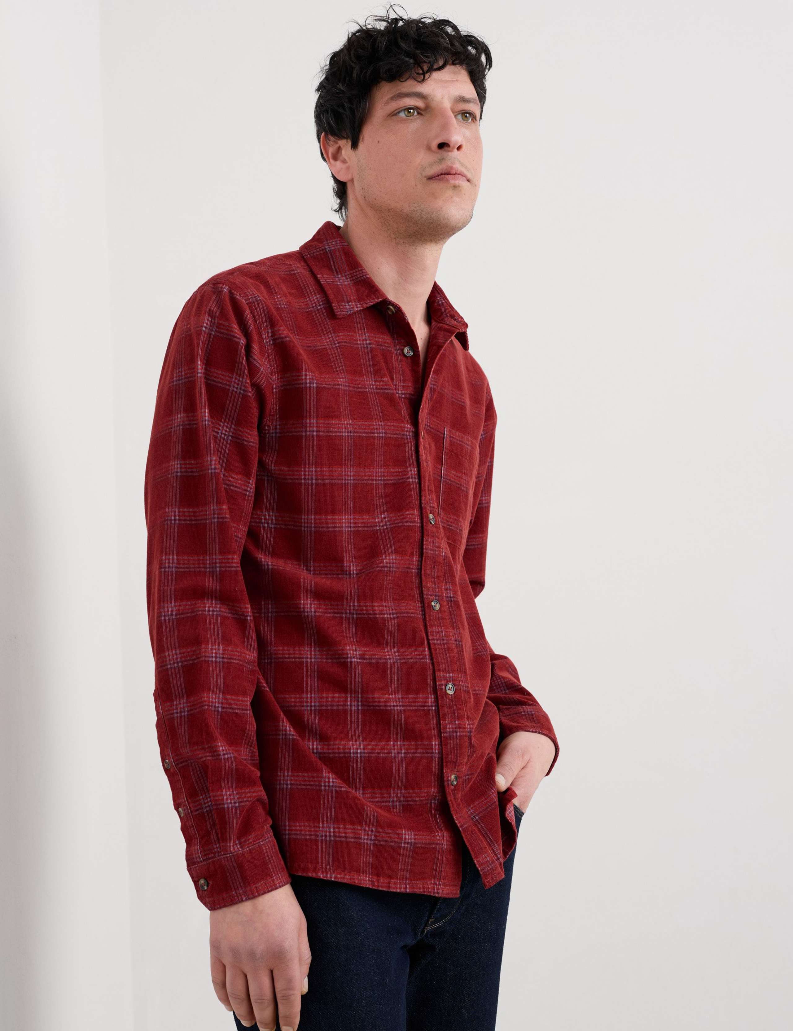 Relaxed Fit Corduroy Checked Shirt 3 of 5