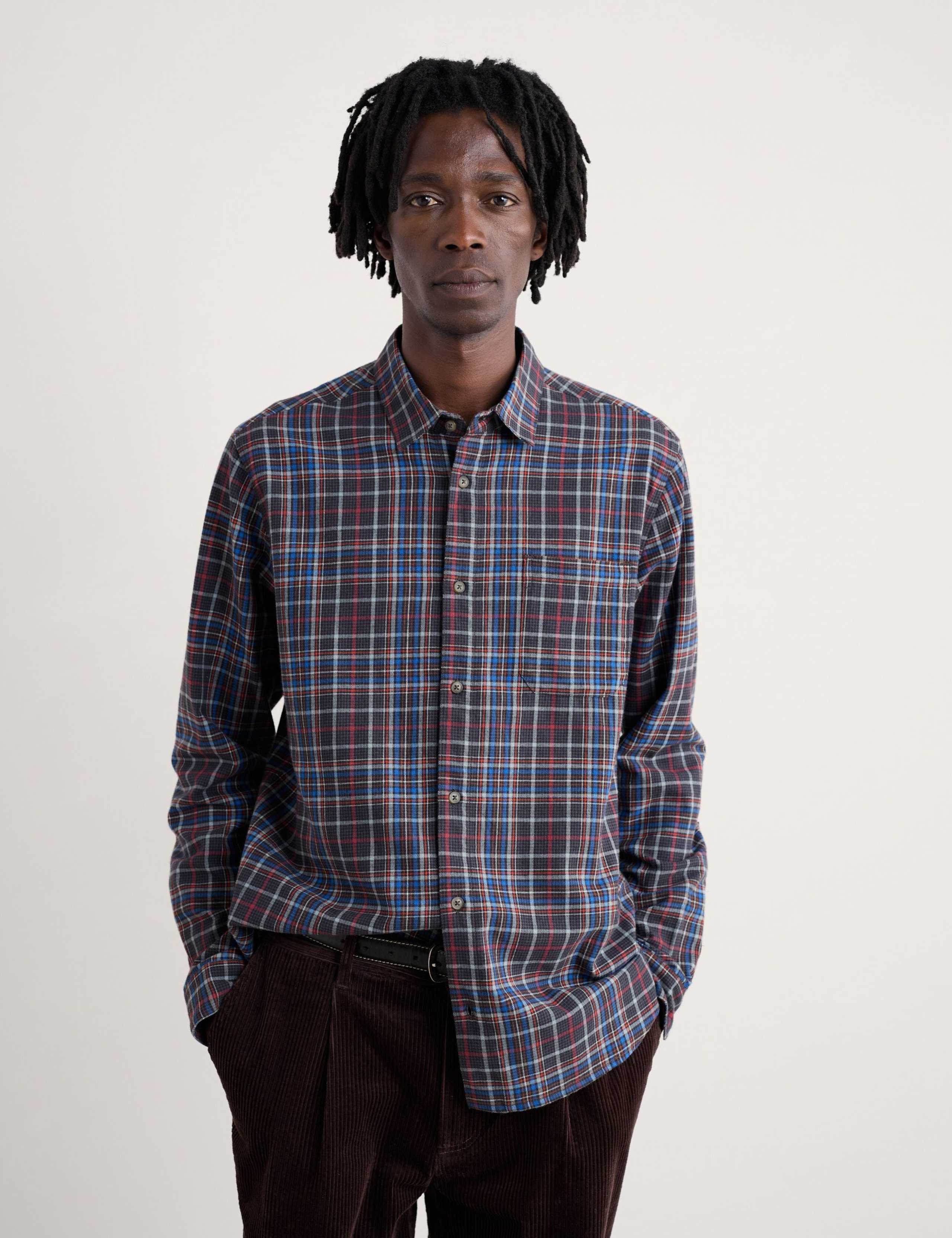 Relaxed Fit Brushed Cotton Flannel Shirt 4 of 5