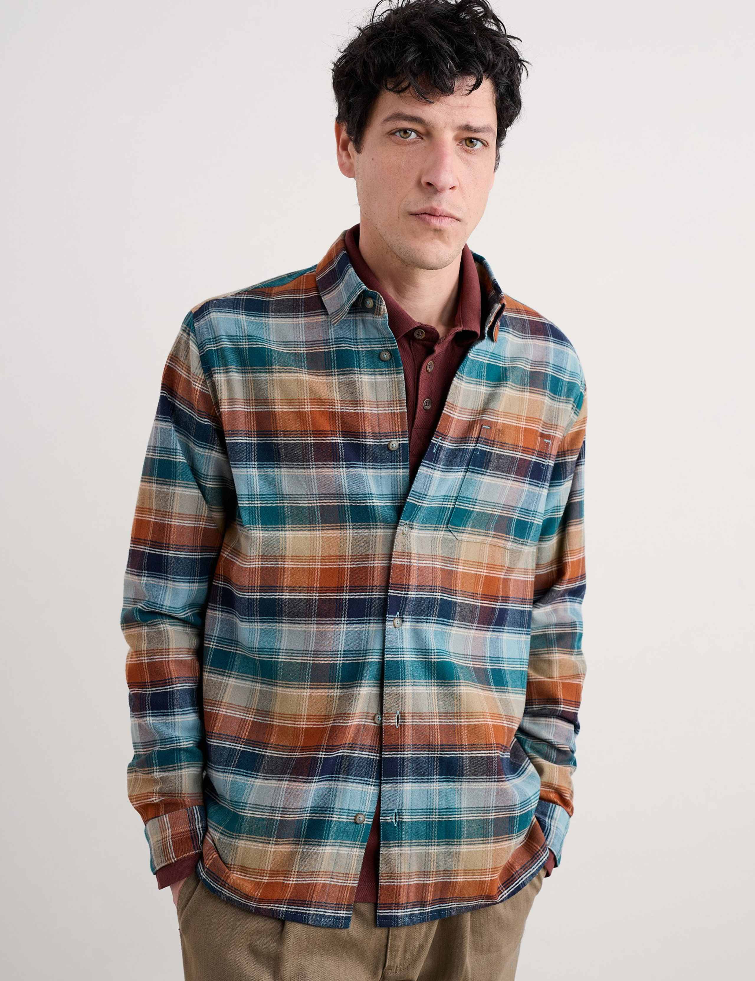 Relaxed Fit Pure Cotton Flannel Shirt 3 of 5