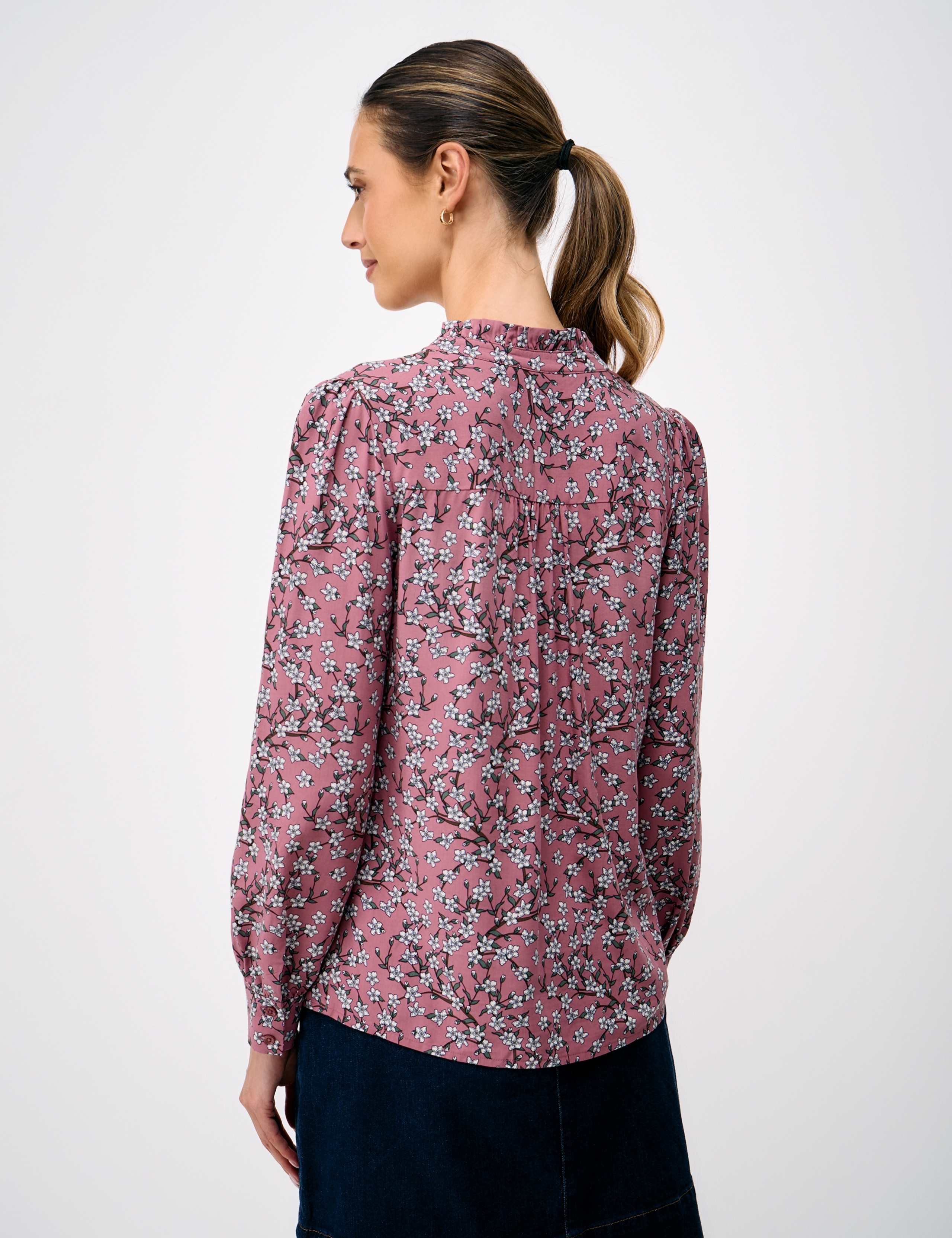Floral Frill Button Through Relaxed Blouse 3 of 5